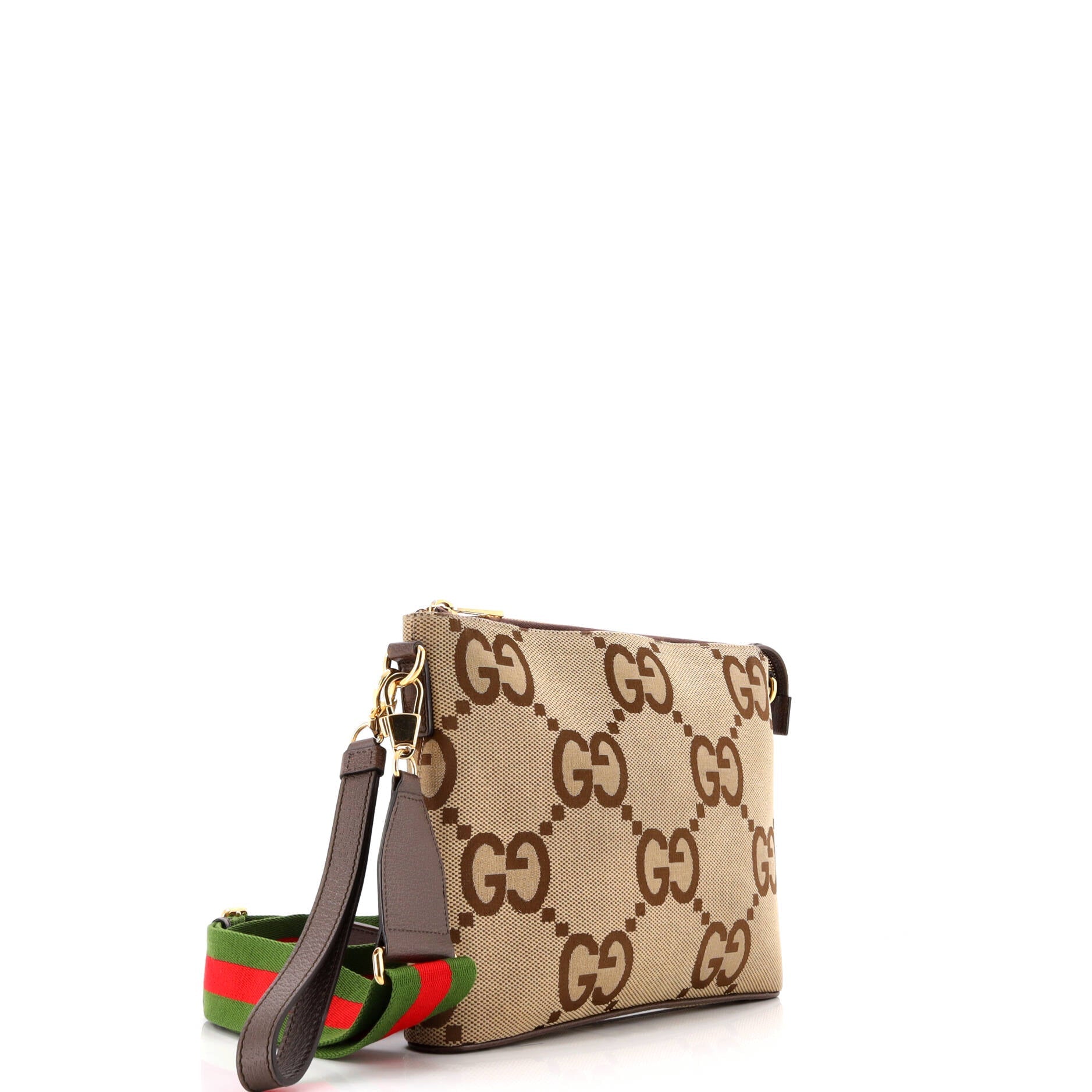 Gucci Zip Messenger Bag Jumbo GG Canvas