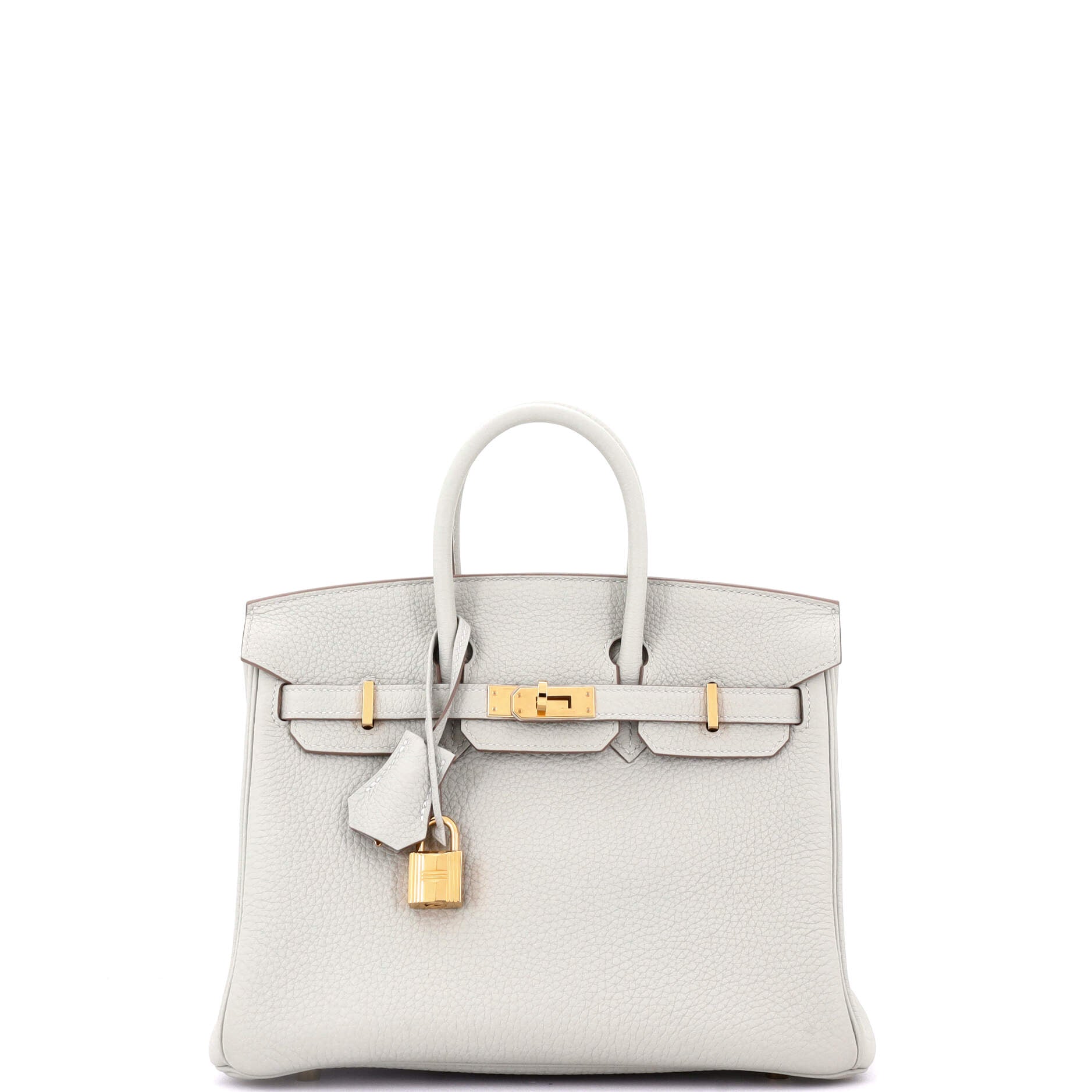 Hermes Birkin Handbag Grey Togo with Gold Hardware 25