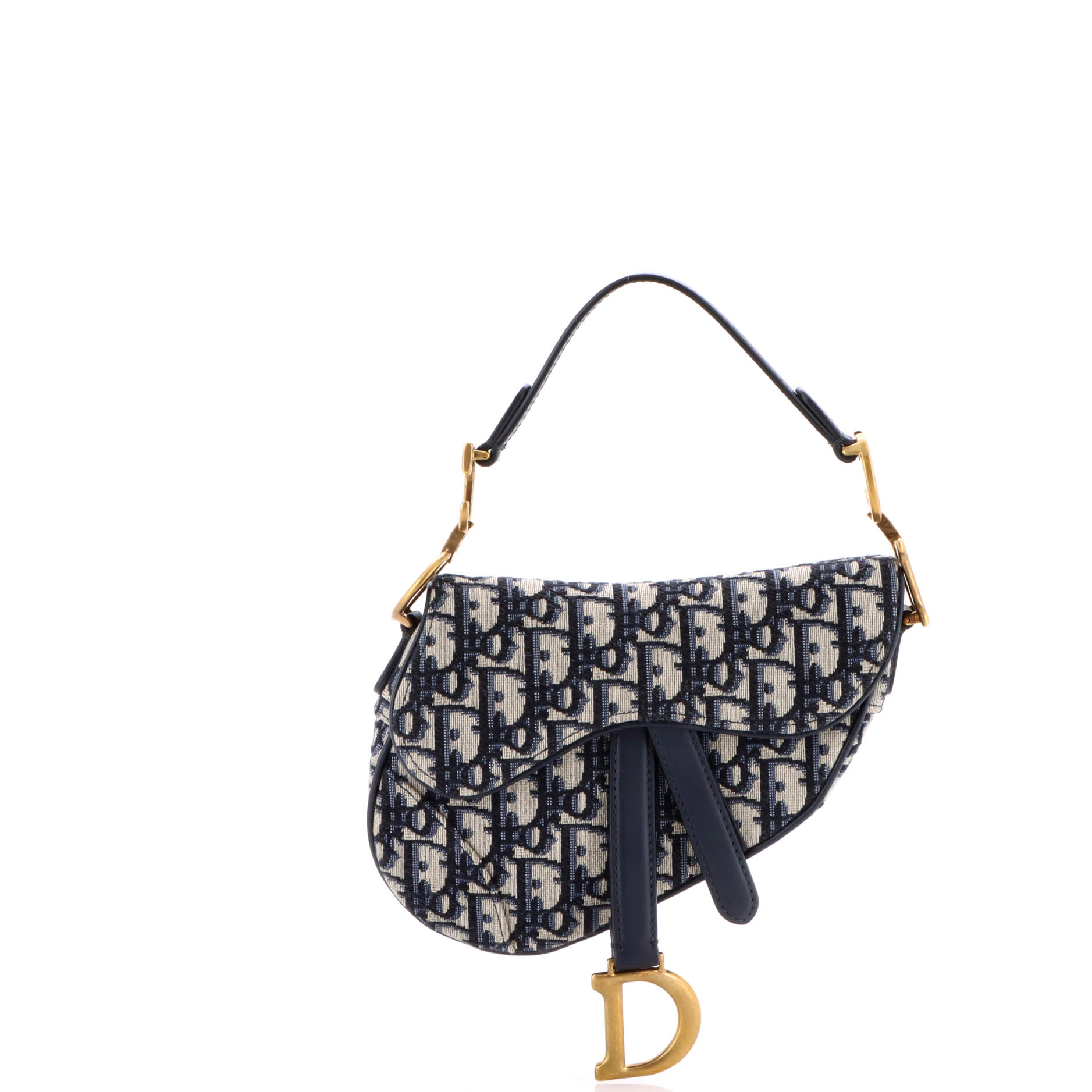 Christian Dior Saddle Handbag Oblique Canvas Mini