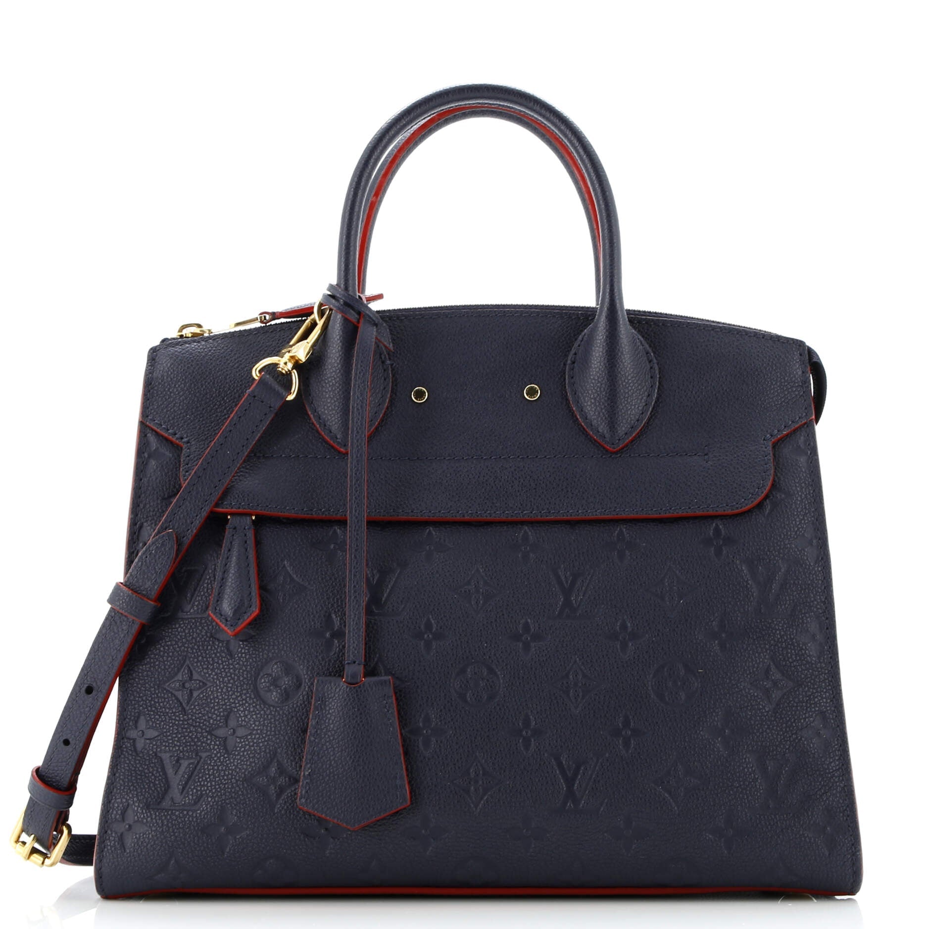 Louis Vuitton Pont Neuf Handbag Monogram Empreinte Leather MM