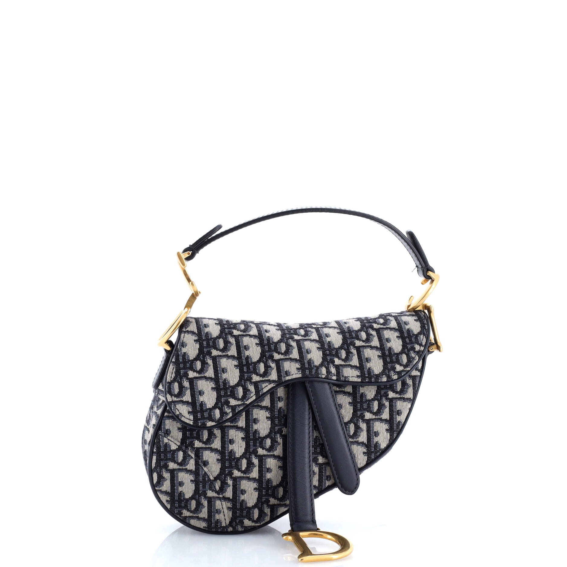 Christian Dior Saddle Handbag Oblique Canvas Mini
