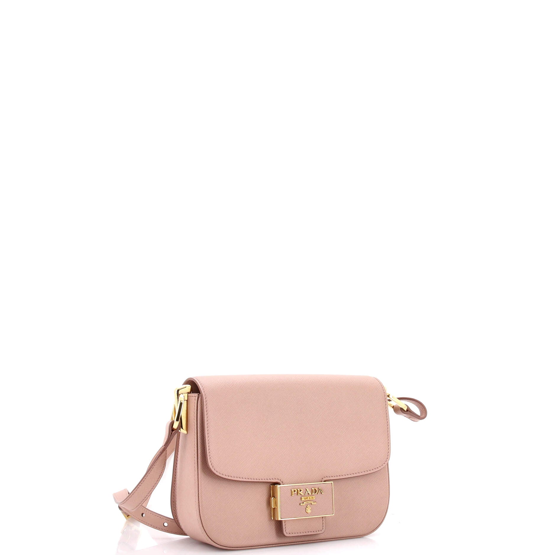 Prada Embleme Flap Bag Saffiano Leather Small