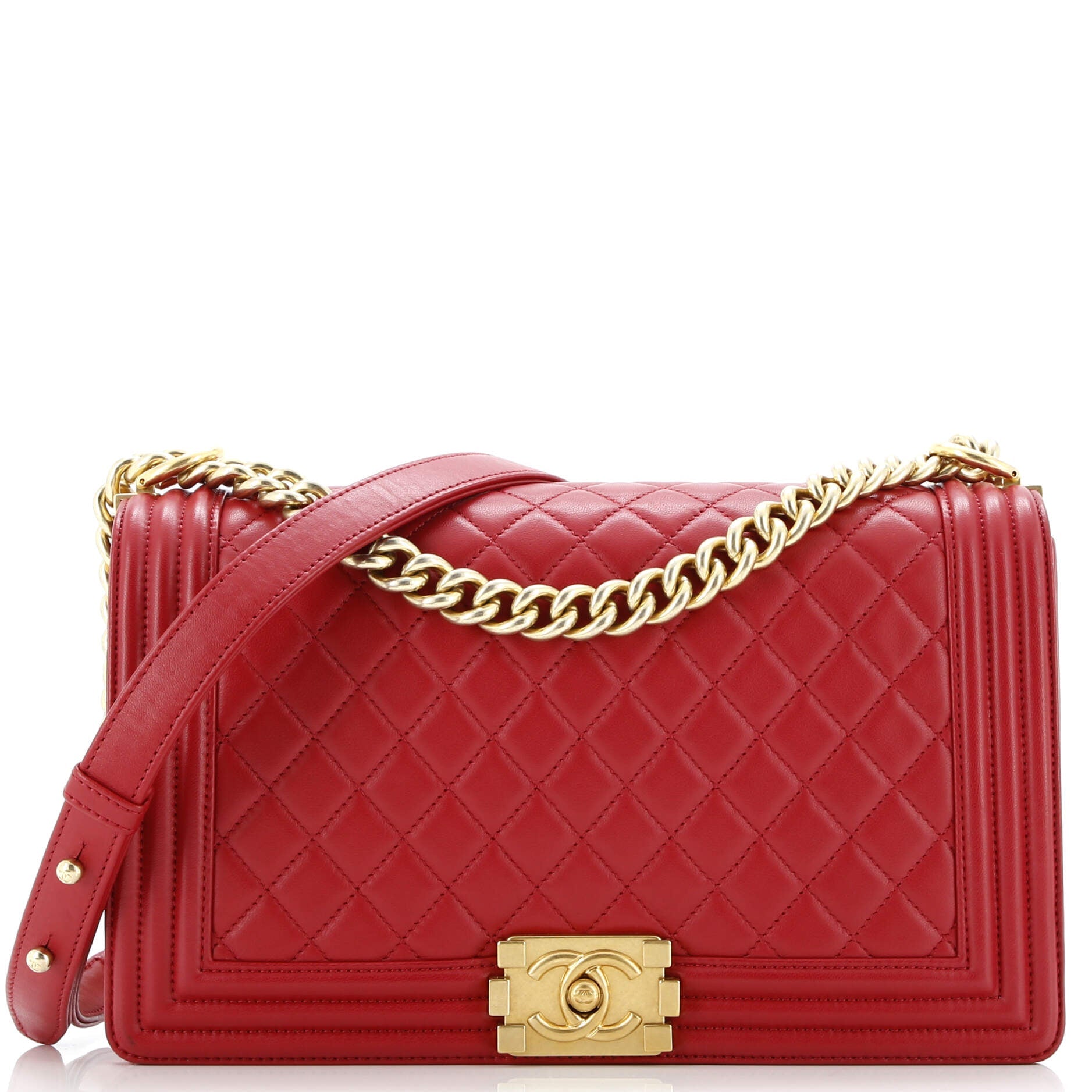 Chanel Boy Flap Bag Quilted Lambskin New Medium
