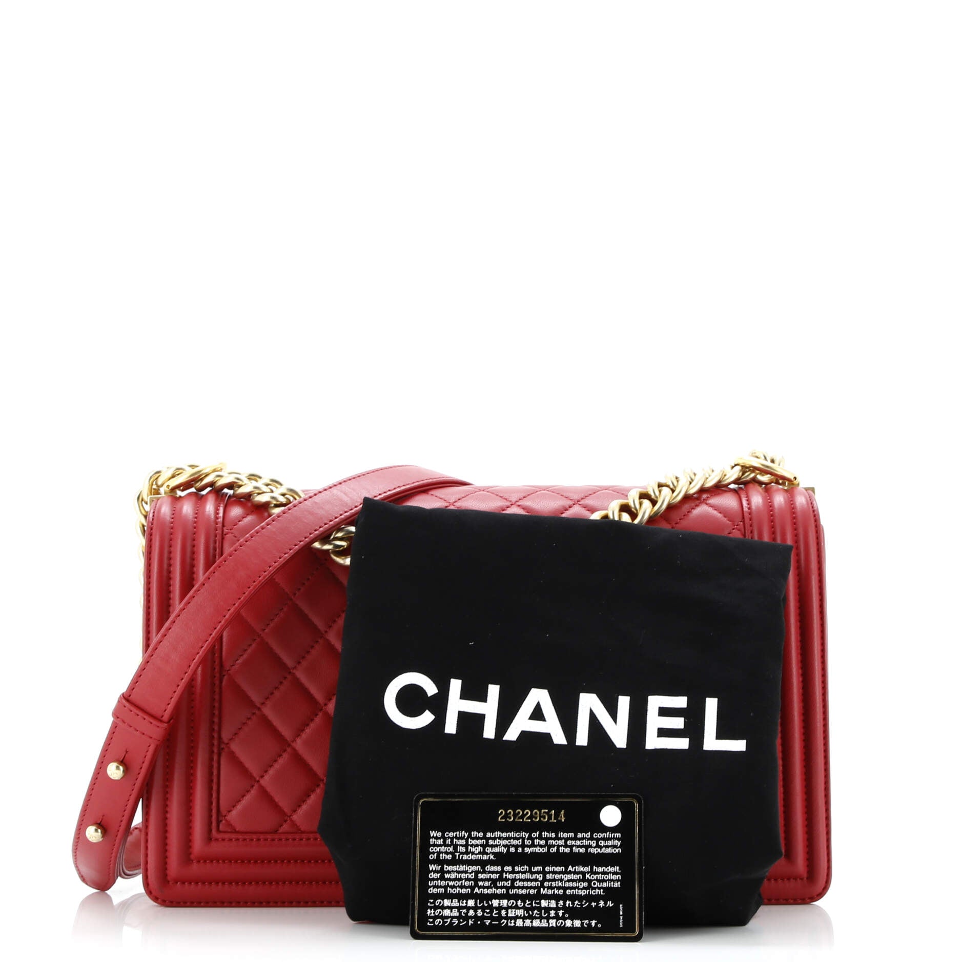 Chanel Boy Flap Bag Quilted Lambskin New Medium