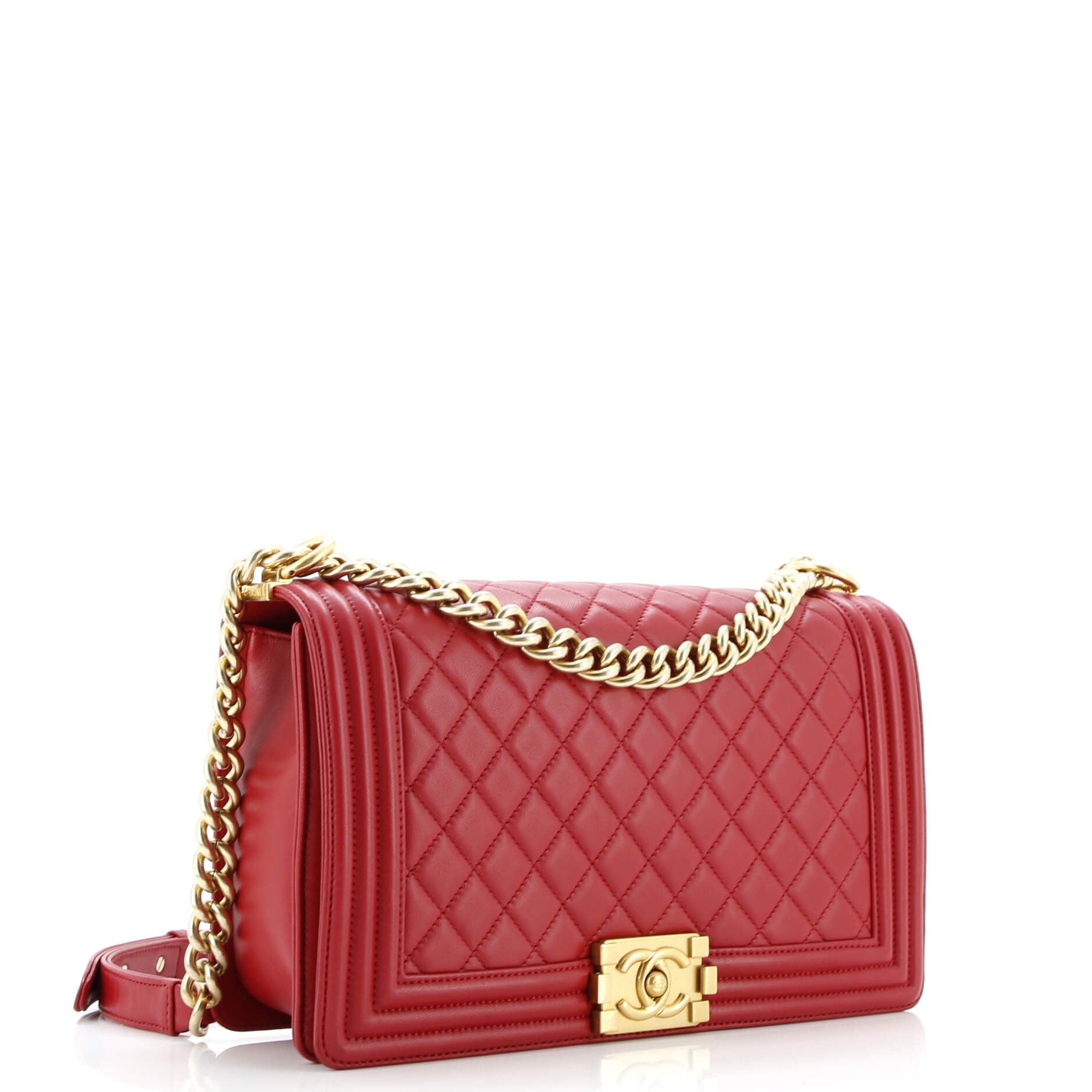 Chanel Boy Flap Bag Quilted Lambskin New Medium