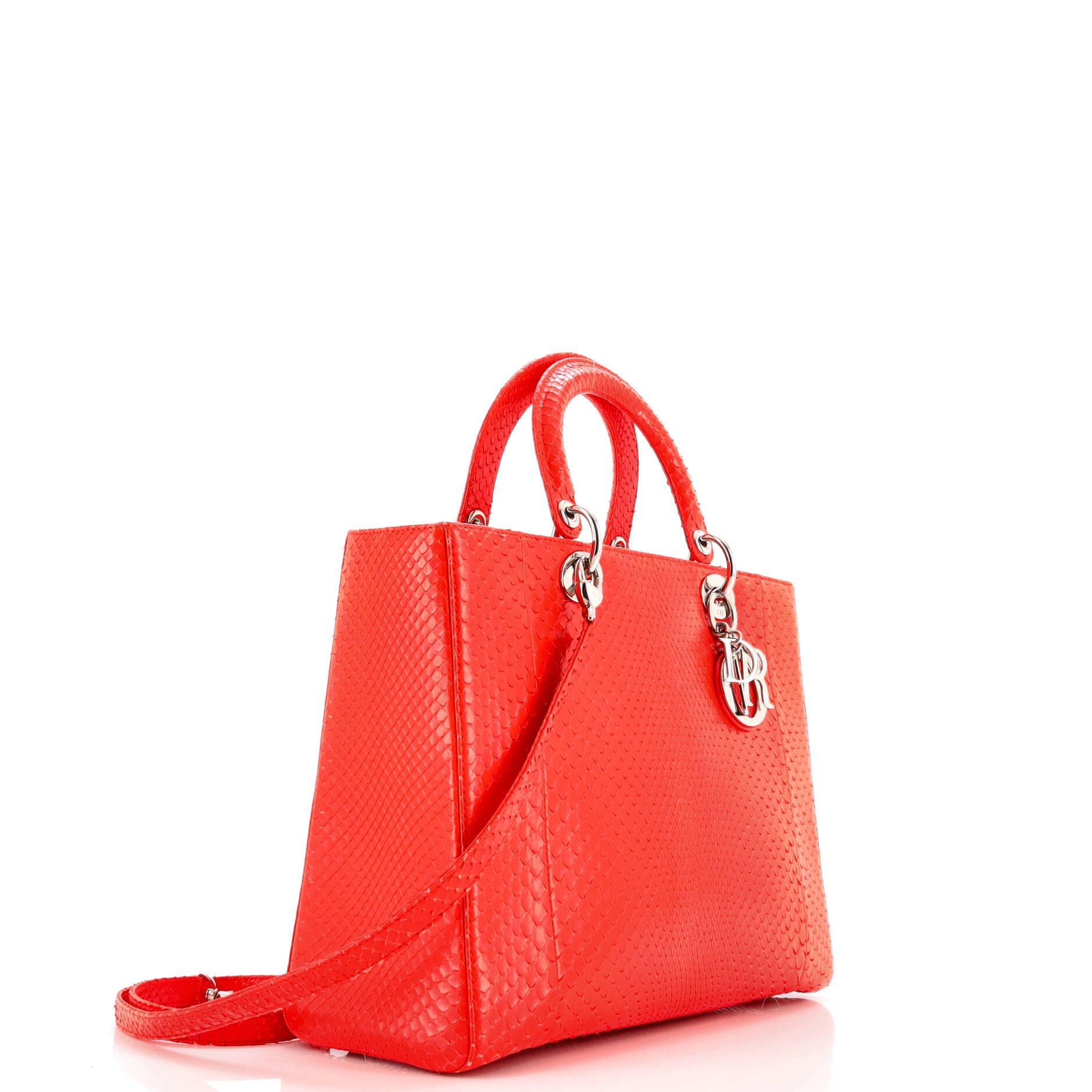 Christian Dior Lady Dior Bag Python Large