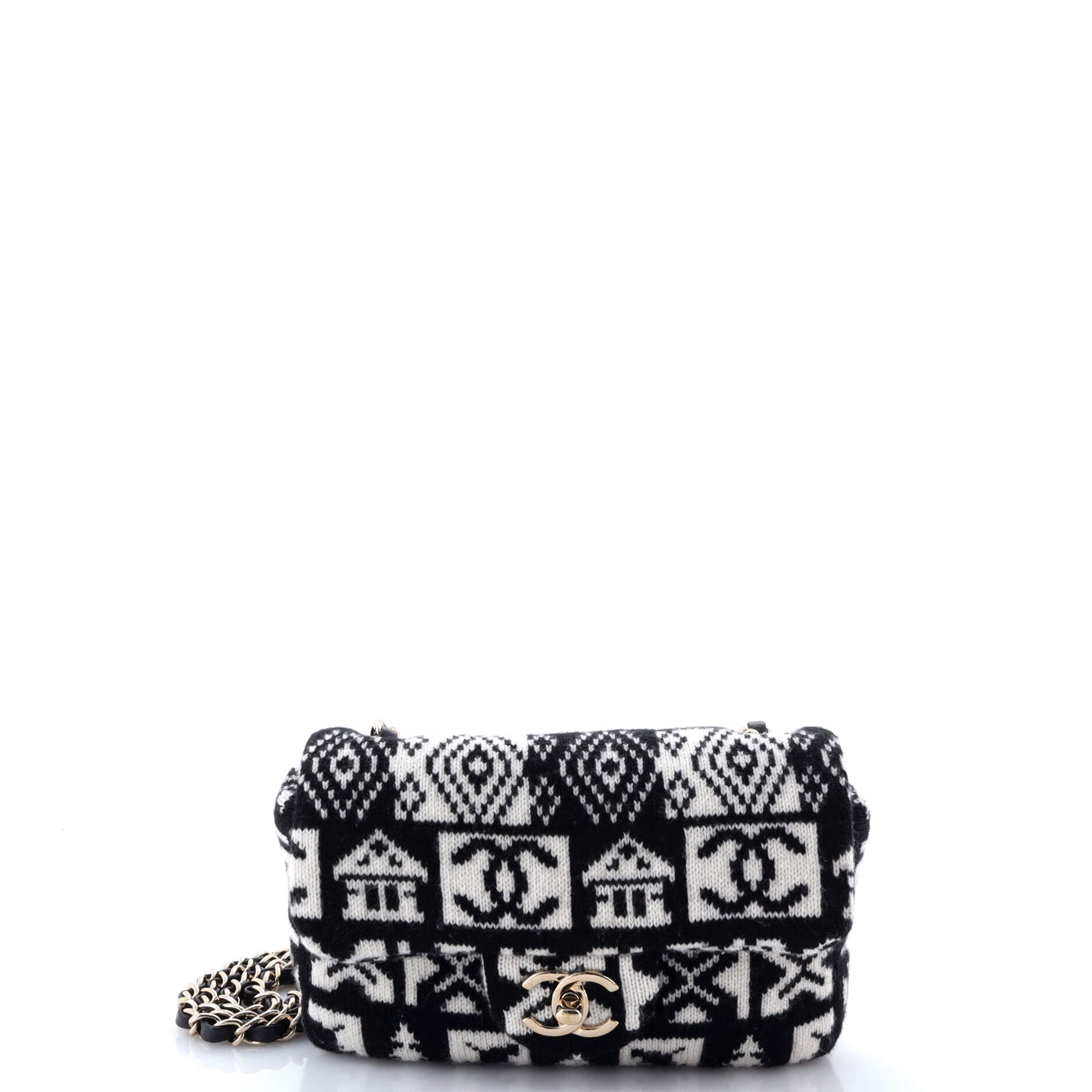Chanel Coco Neige Flap Bag Cashmere Knit Mini