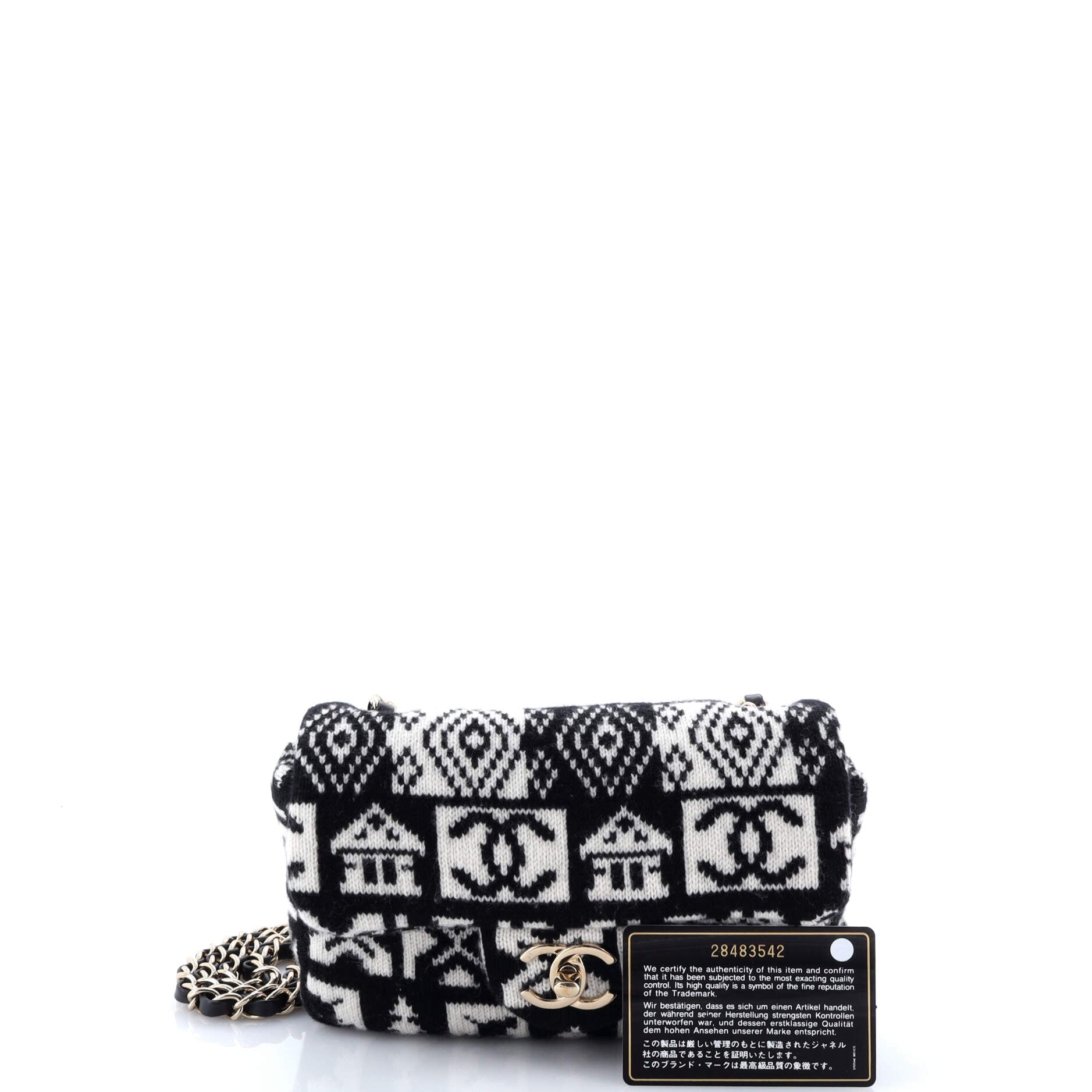 Chanel Coco Neige Flap Bag Cashmere Knit Mini