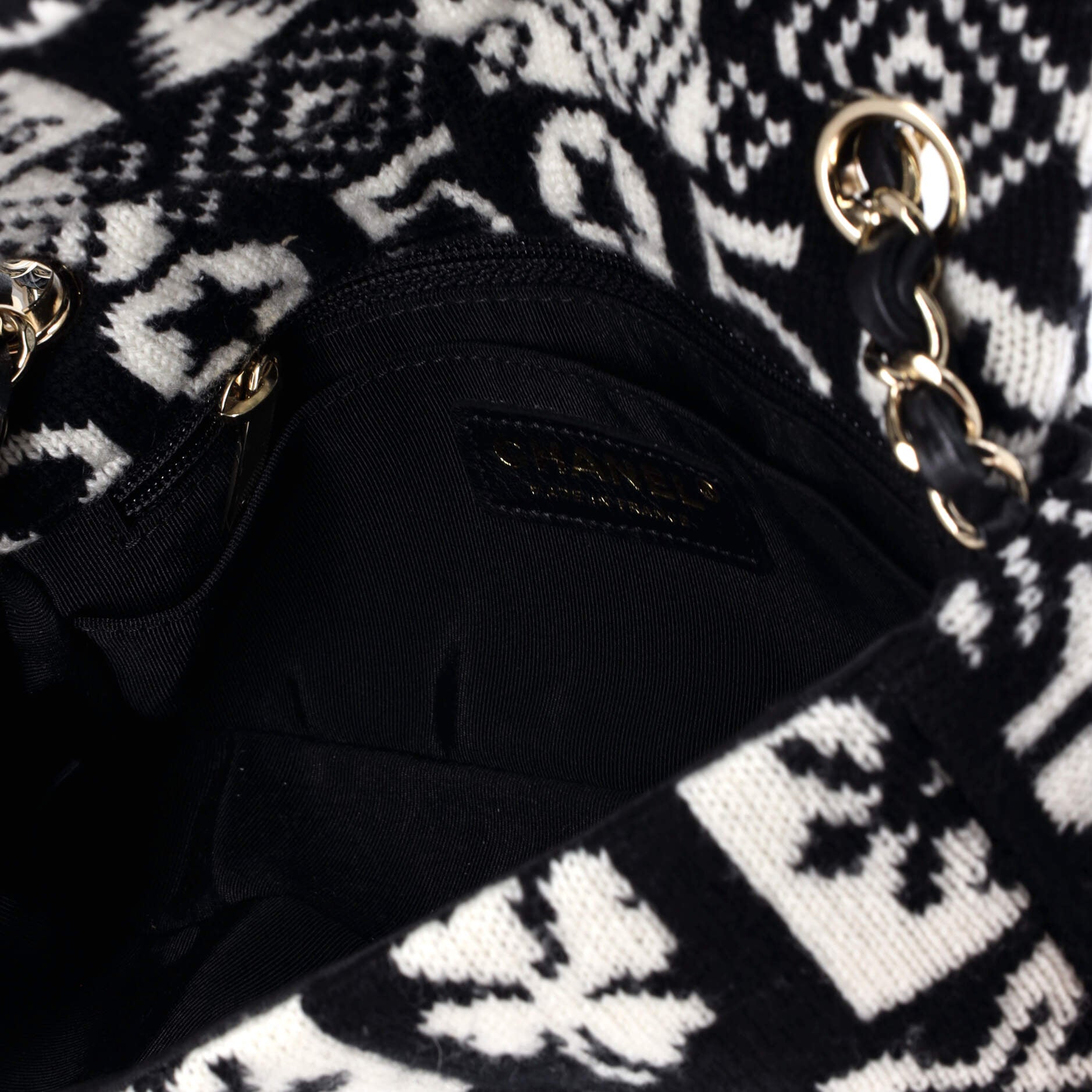Chanel Coco Neige Flap Bag Cashmere Knit Mini