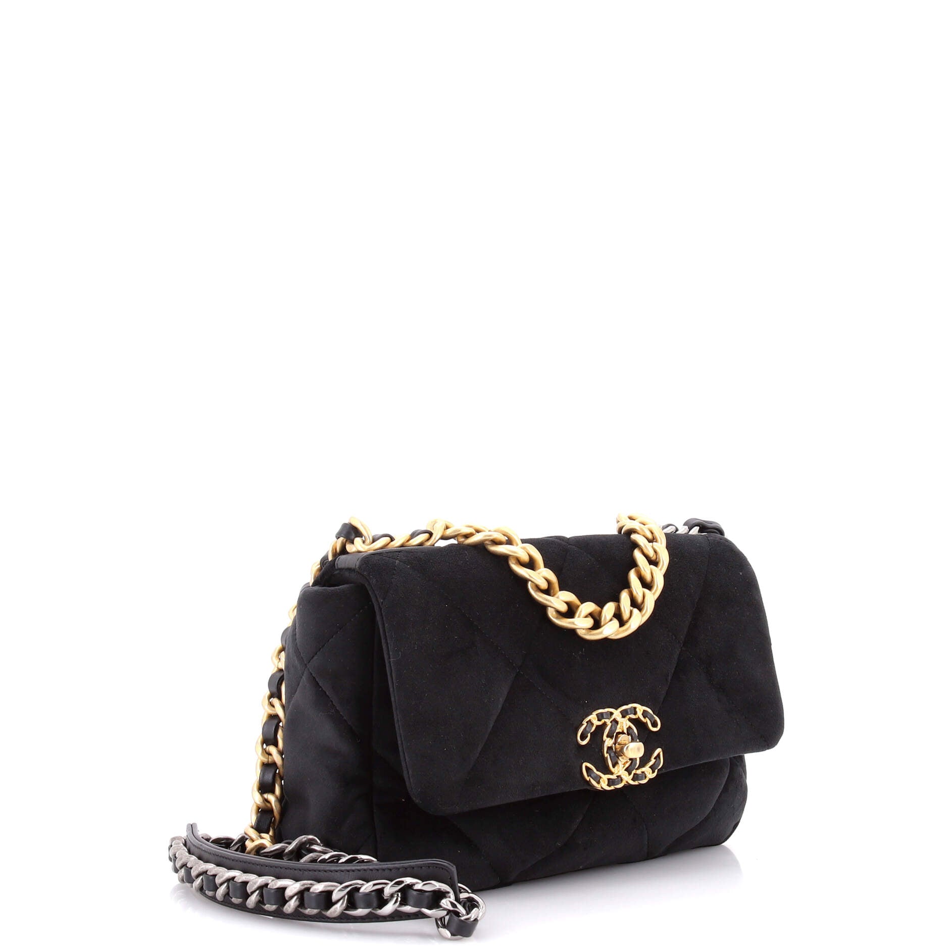 Chanel 19 Flap Bag Quilted Velvet Medium
