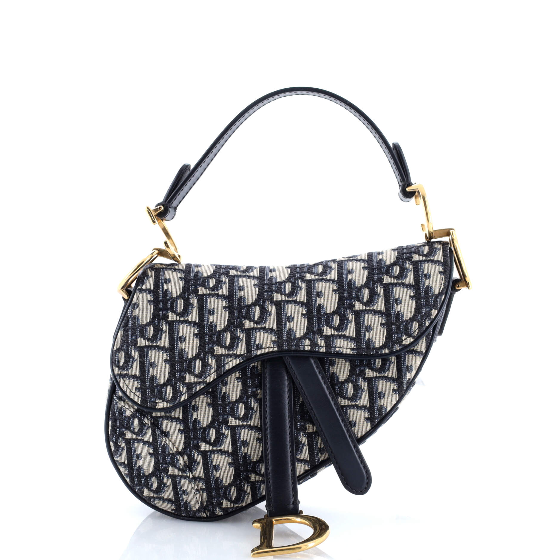 Christian Dior Saddle Handbag Oblique Canvas Mini