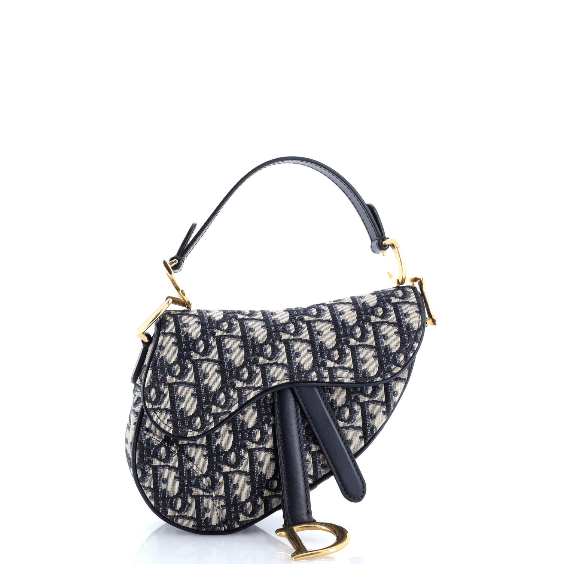 Christian Dior Saddle Handbag Oblique Canvas Mini
