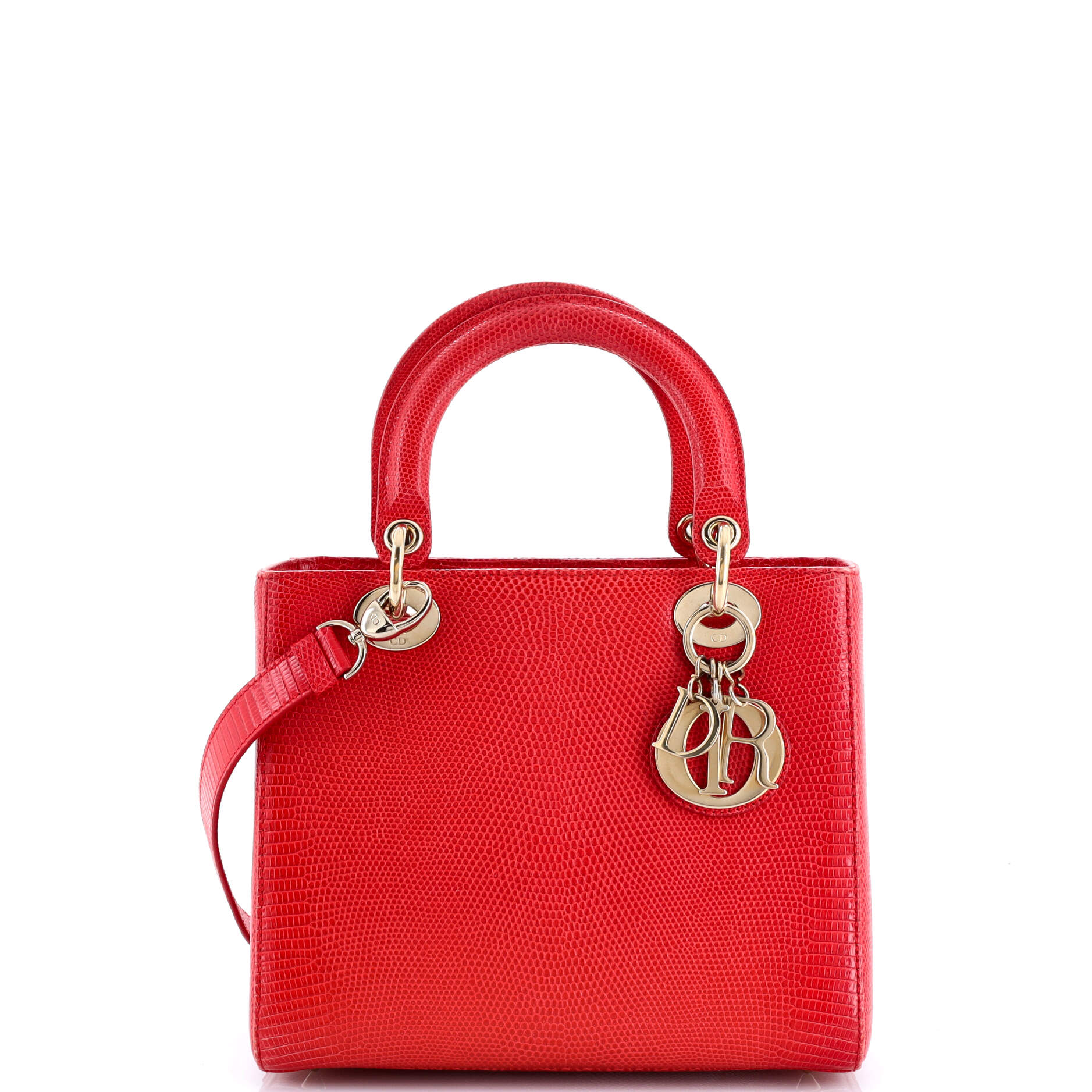 Christian Dior Lady Dior Bag Lizard Medium