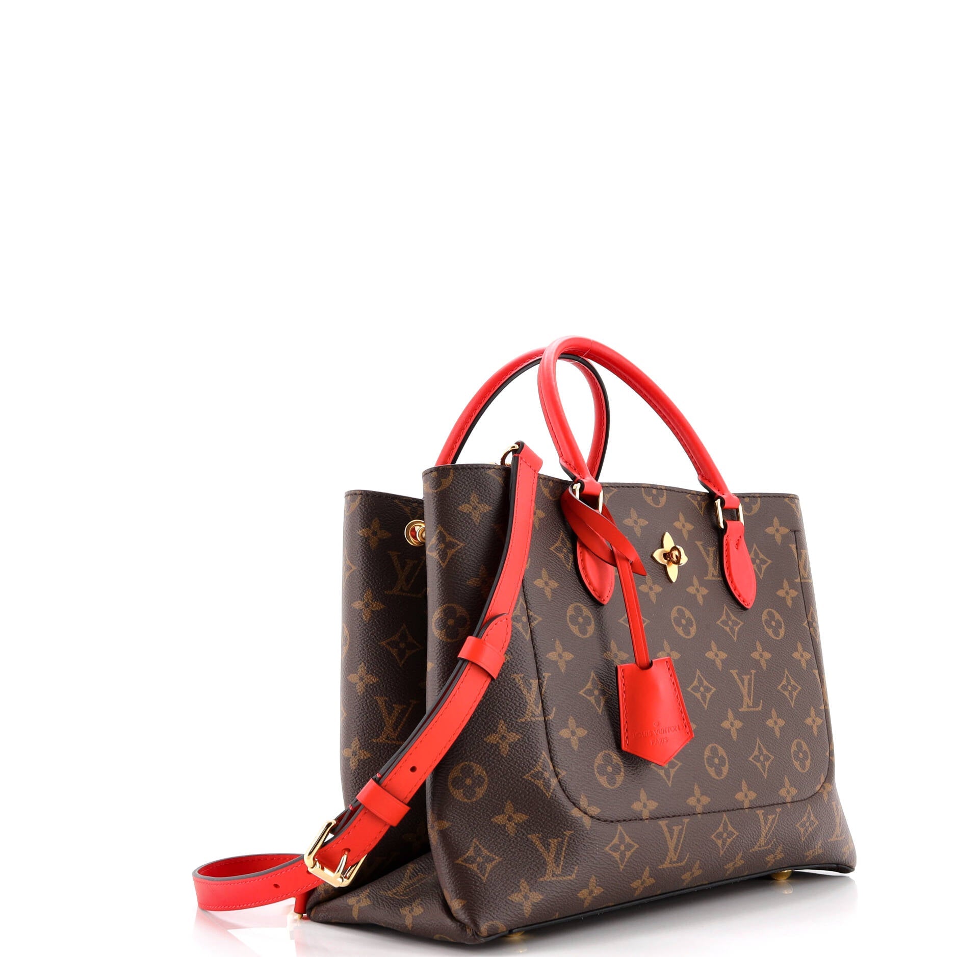 Louis Vuitton Flower Tote Monogram Canvas with Leather