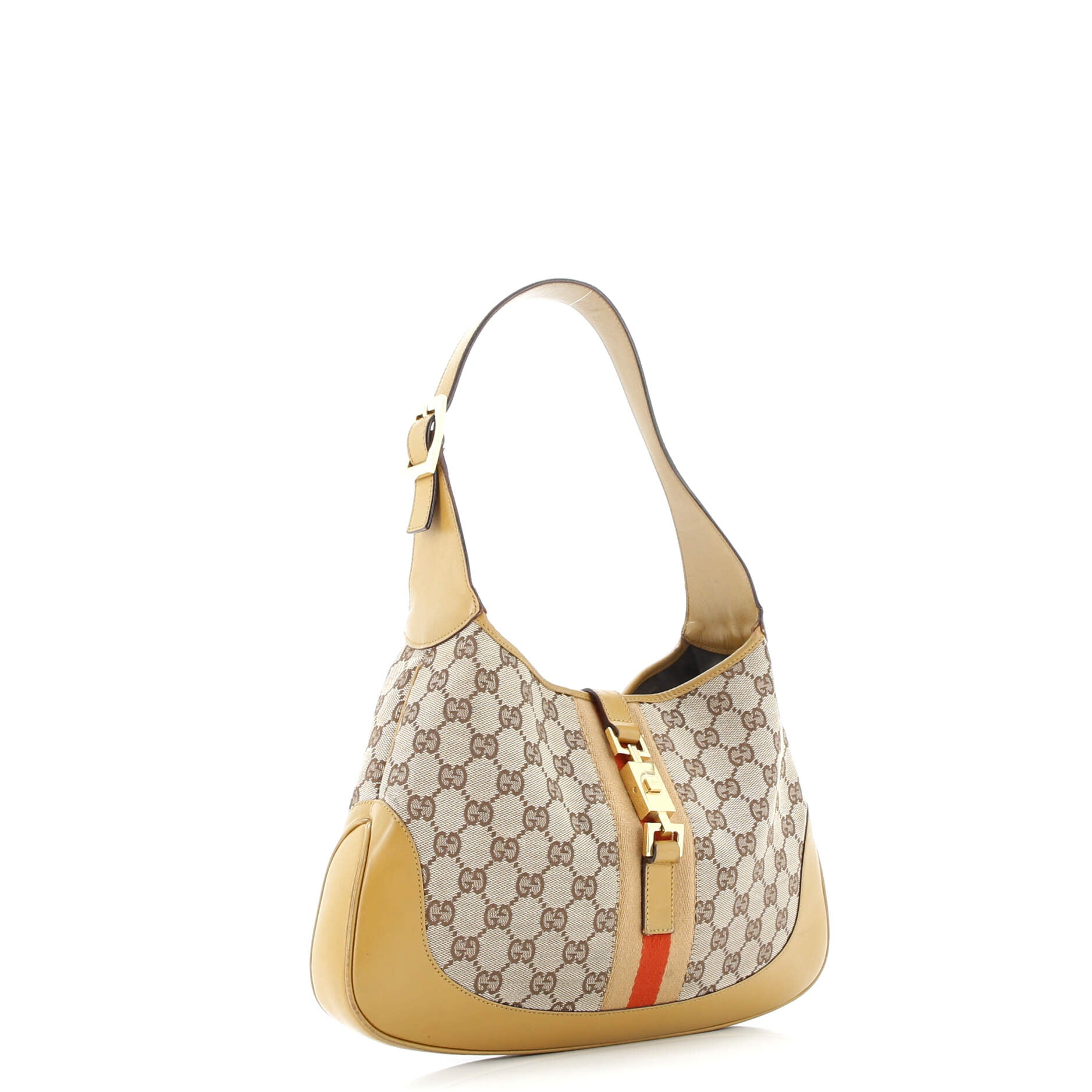Gucci Web Jackie O Hobo GG Canvas Medium