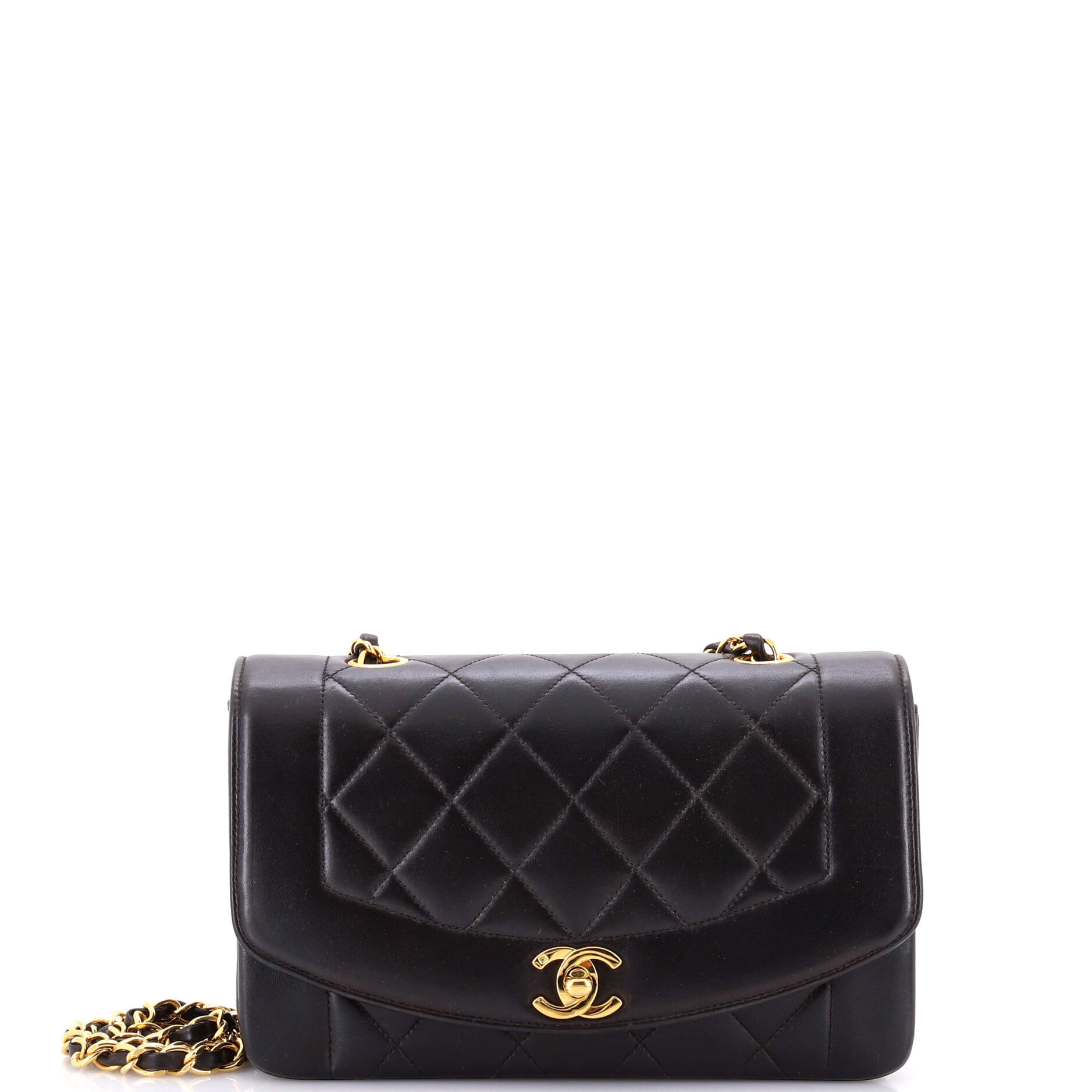 Chanel Vintage Diana Flap Bag Quilted Lambskin Small