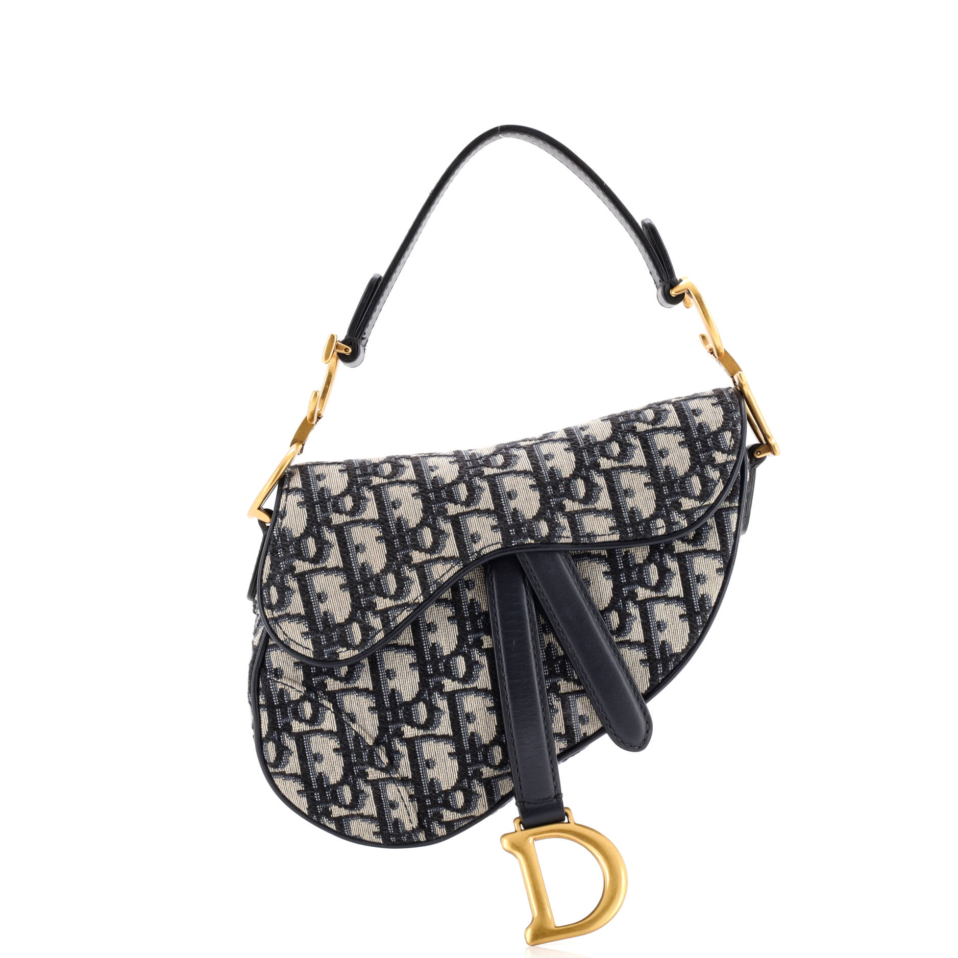 Christian Dior Saddle Handbag Oblique Canvas Mini