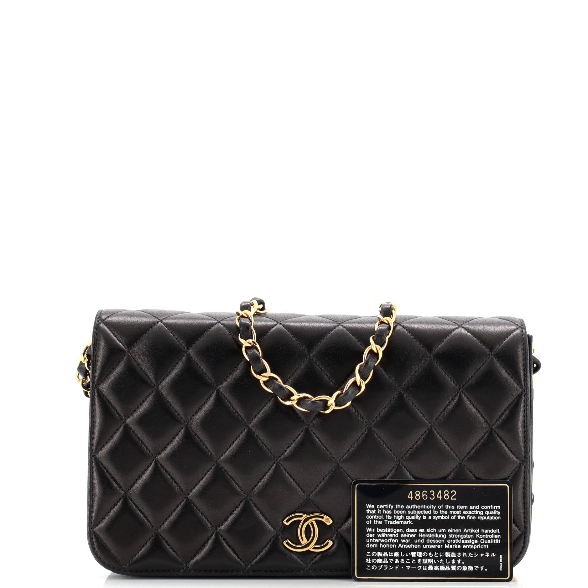Chanel Vintage Full Flap Bag Quilted Lambskin Medium