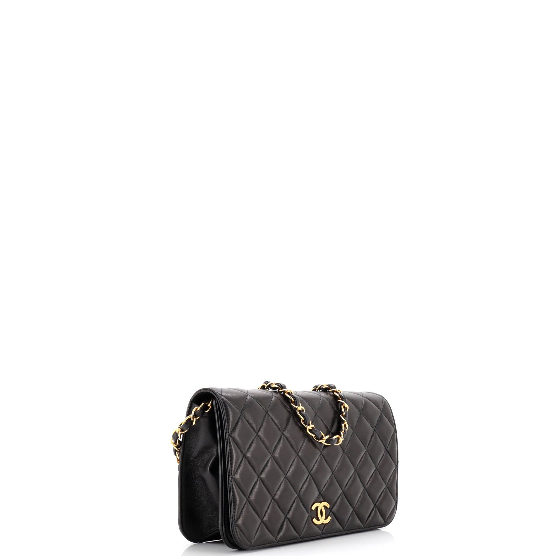 Chanel Vintage Full Flap Bag Quilted Lambskin Medium