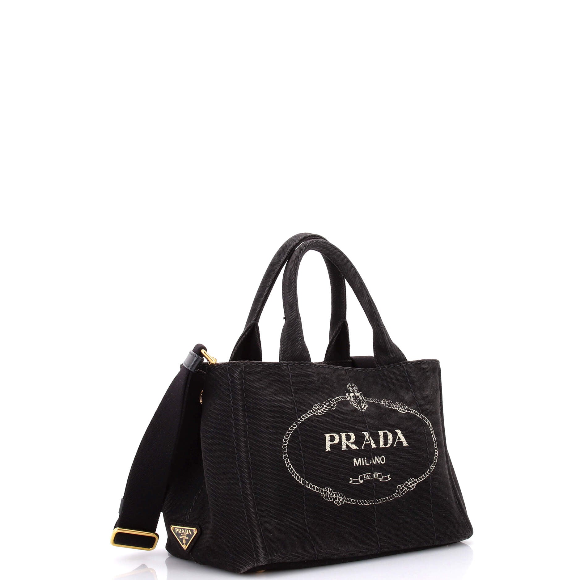 Prada Canapa Convertible Tote Canvas Mini