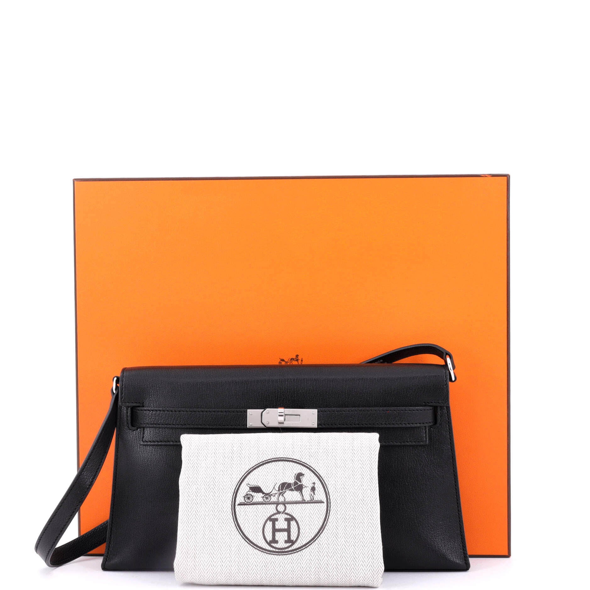 Hermes Kelly Elan Shoulder Bag Chevre Chamkila