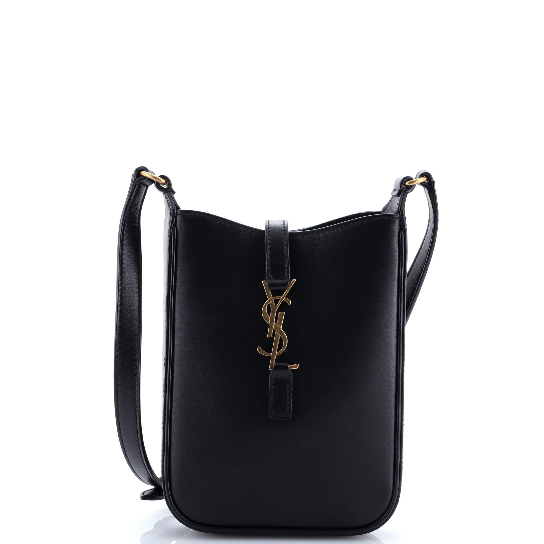 Saint Laurent Le 5 a 7 Vertical Shoulder Bag Leather Mini