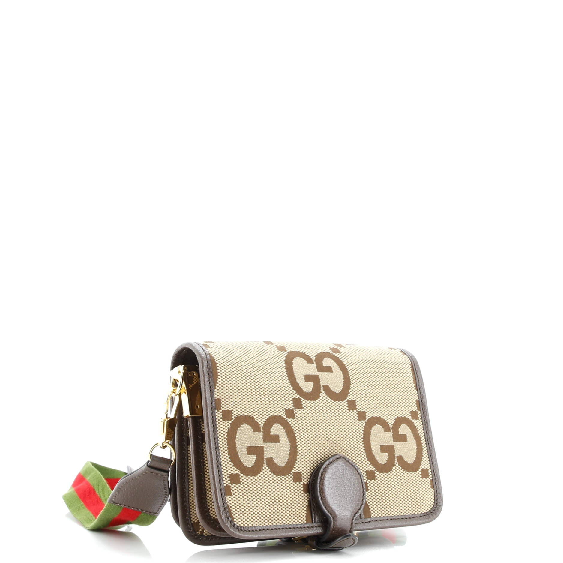Gucci Buckle Messenger Bag Jumbo GG Canvas Small
