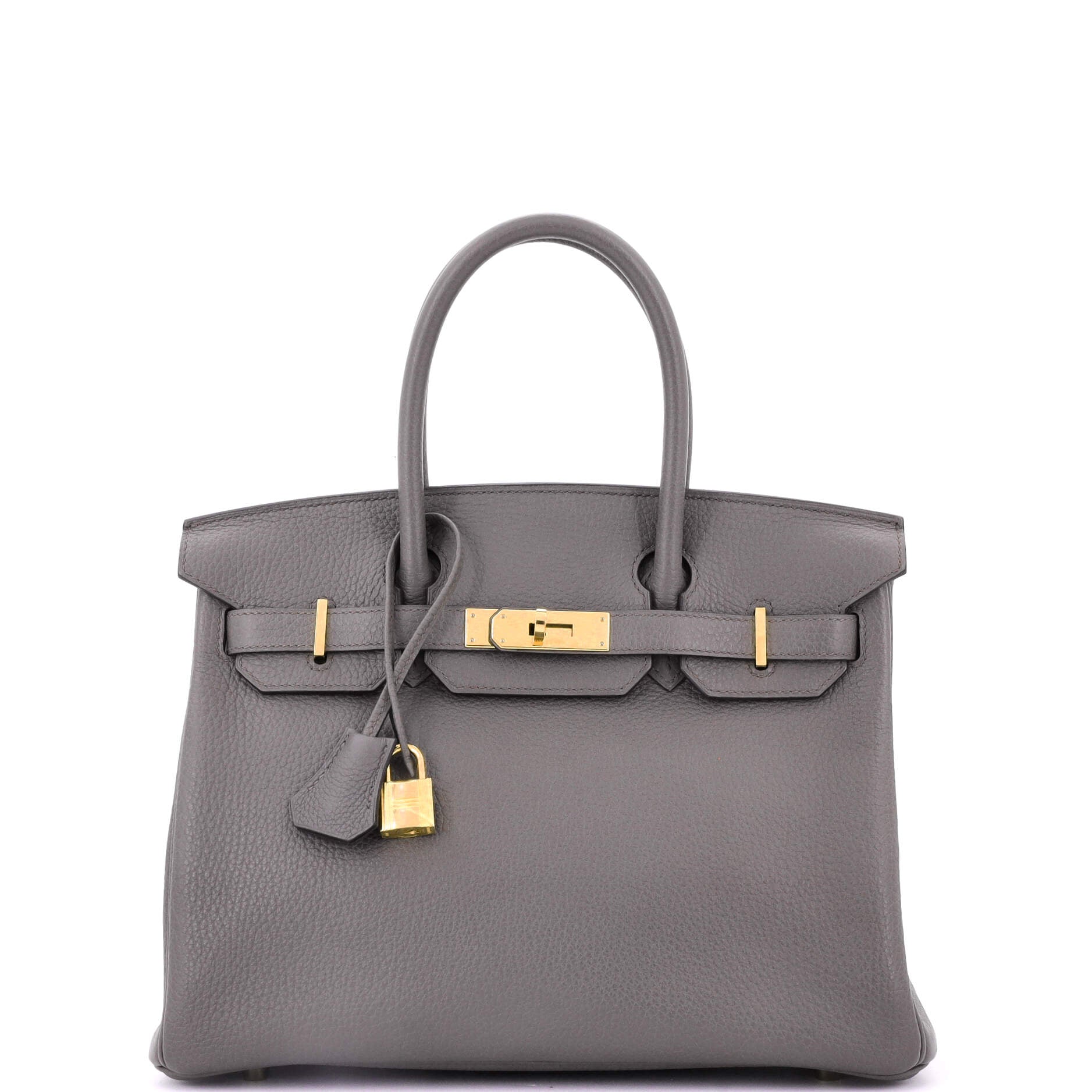 Hermes Birkin Handbag Grey Togo with Rose Gold Hardware 30