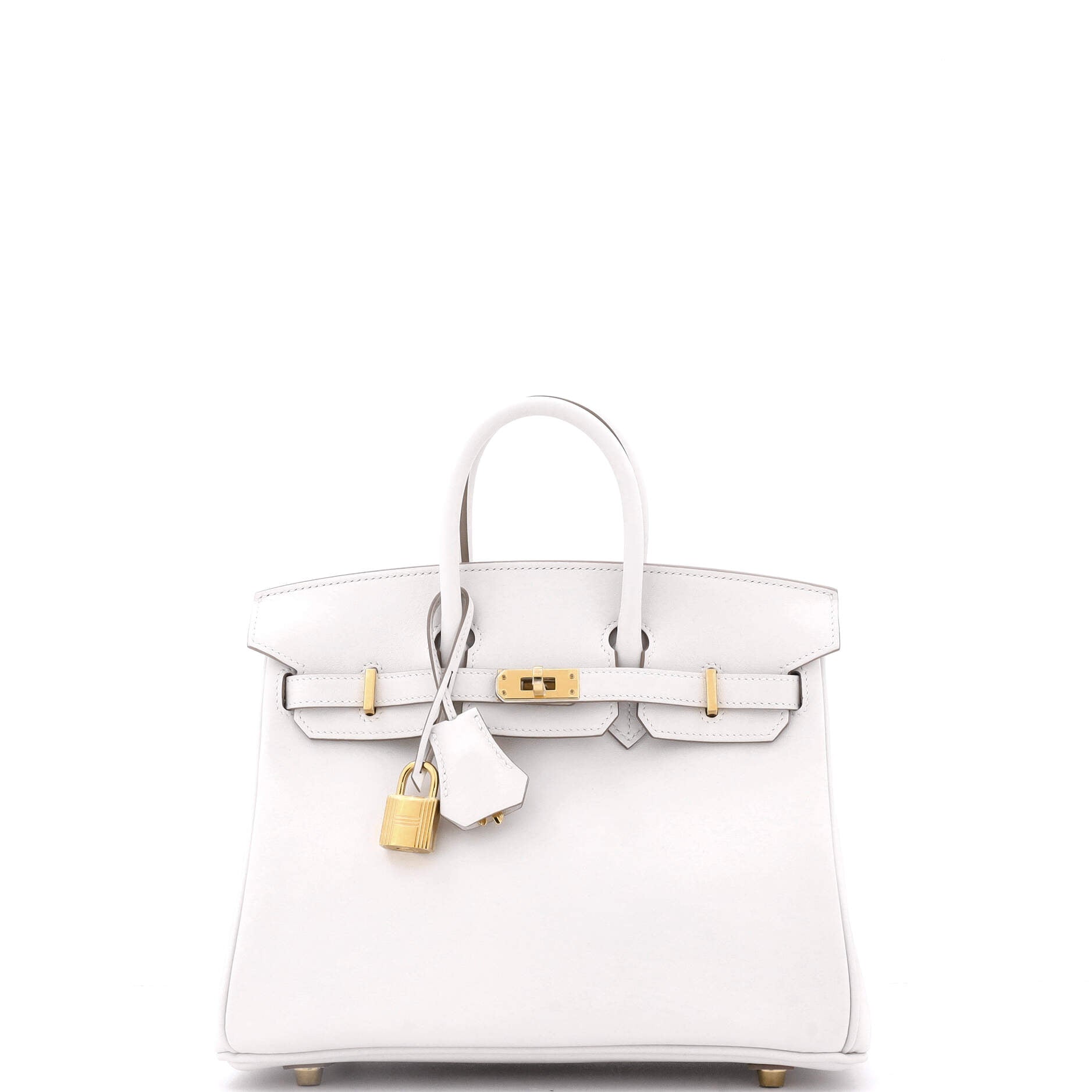 Hermes Birkin Handbag Grey Swift with Gold Hardware 25