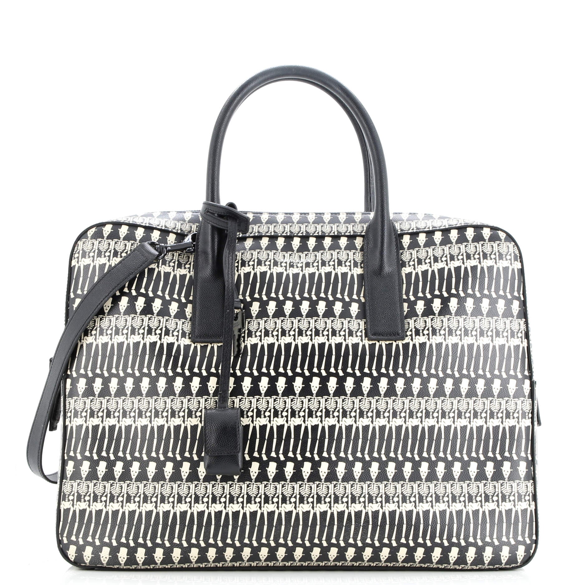 Saint Laurent Museum Briefcase Printed Leather Medium