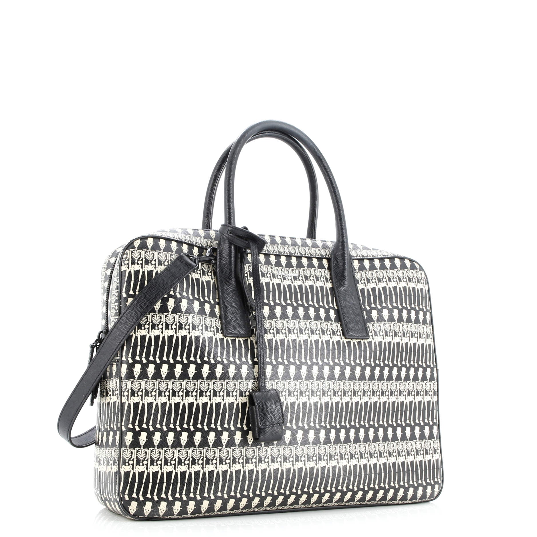 Saint Laurent Museum Briefcase Printed Leather Medium