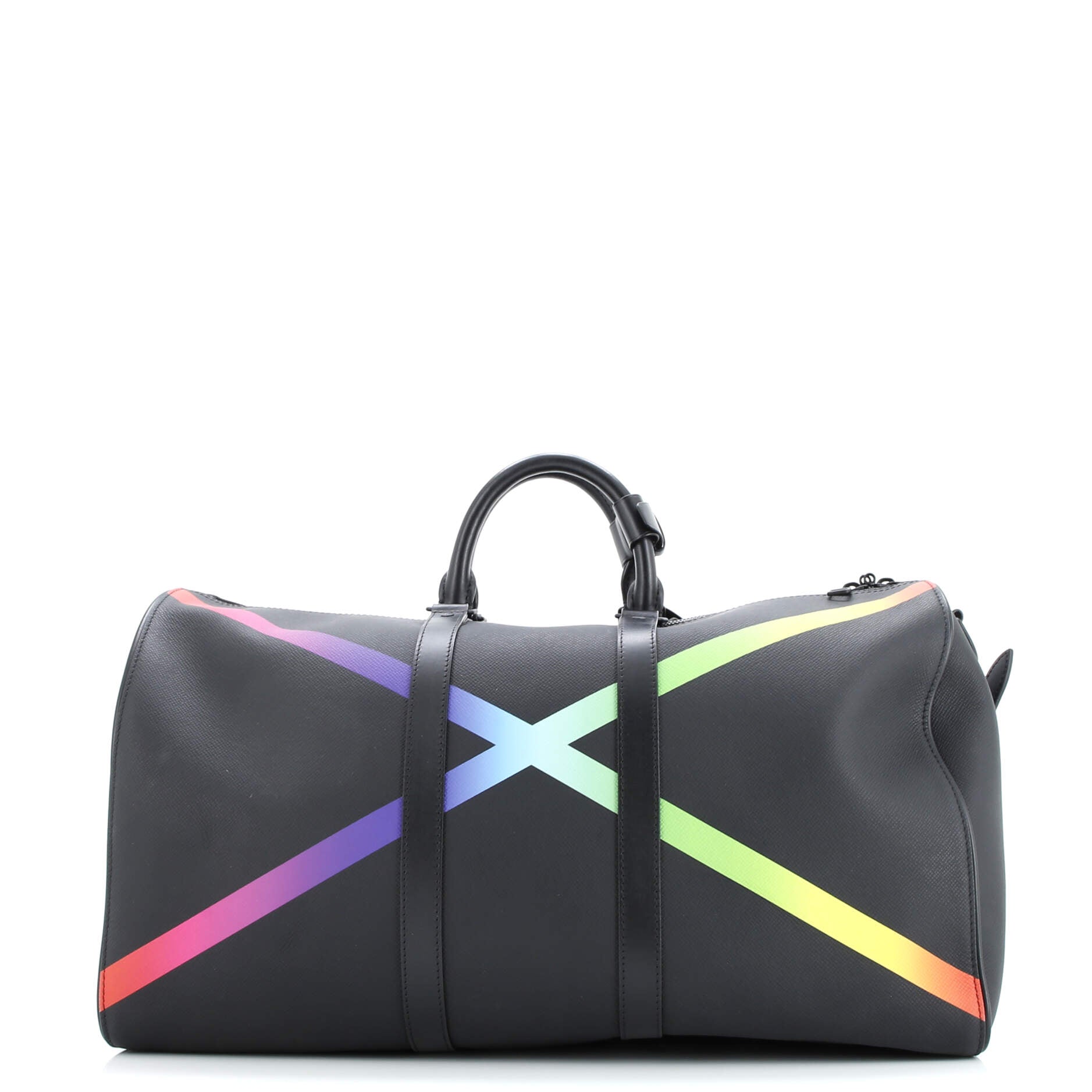 Louis Vuitton Keepall Bandouliere Bag Rainbow Taiga Leather 50