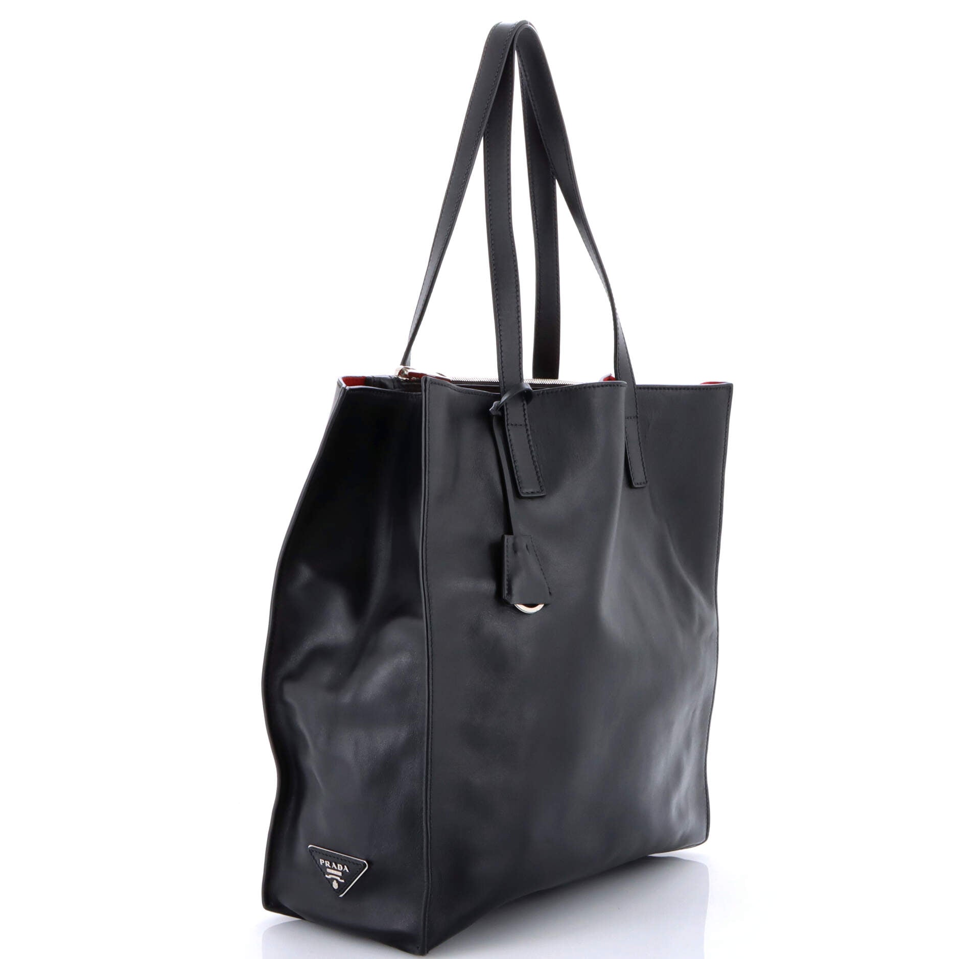 Prada Slim Tote Bag Soft Calf Tall