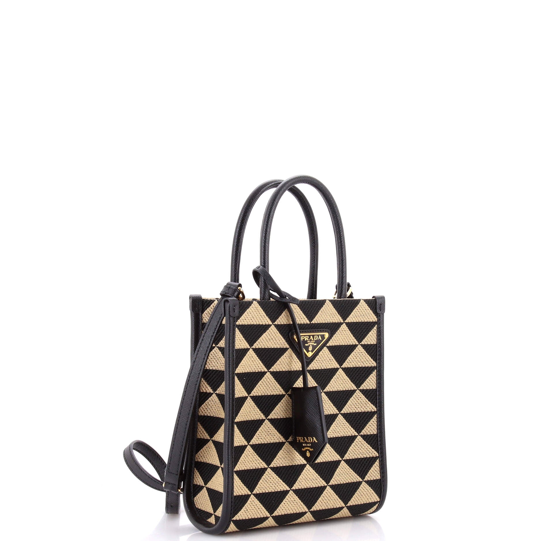 Prada Symbole Shopper Tote Jacquard Mini