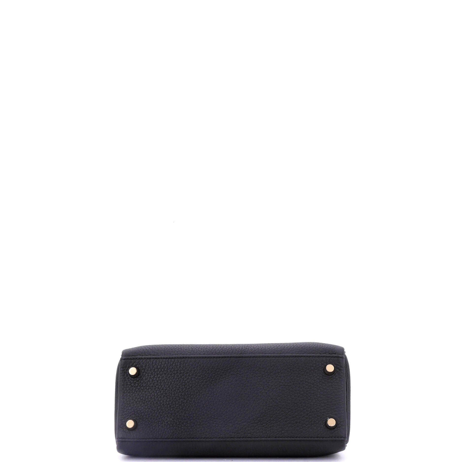 Hermes Kelly Handbag Black Togo with Gold Hardware 25