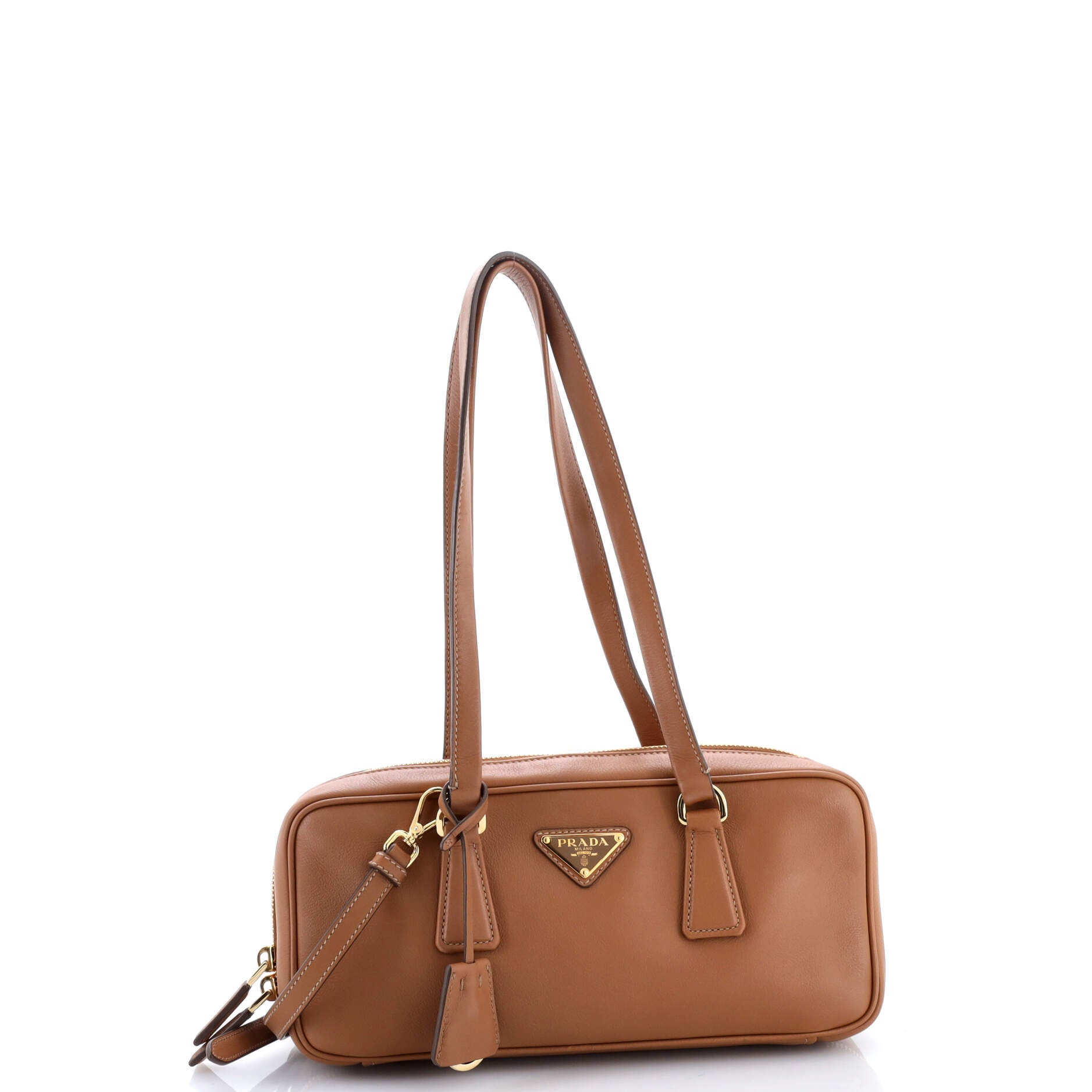 Prada Shoulder Bowler Bag Leather Medium