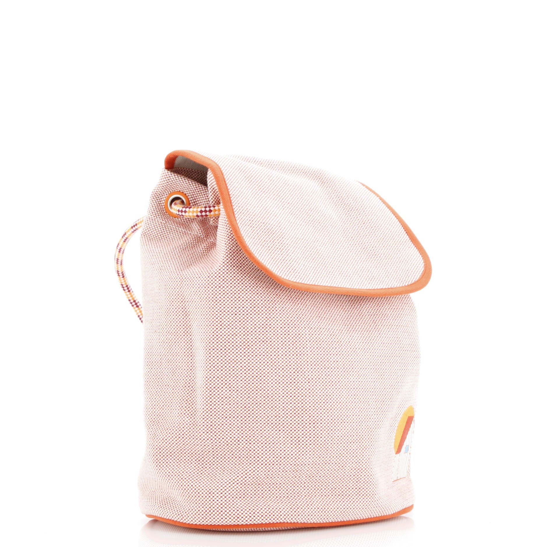 Hermes Les Cabanes Backpack Embroidered Toile