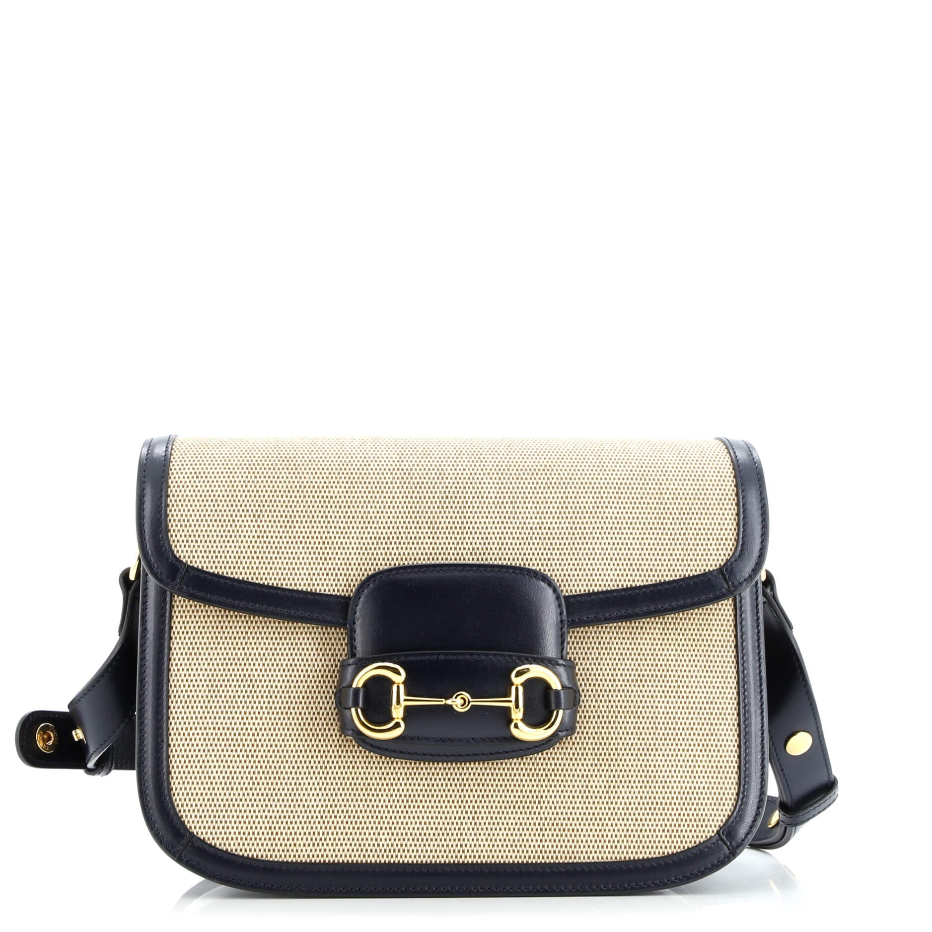 Gucci Horsebit 1955 Shoulder Bag Canvas and Leather Small