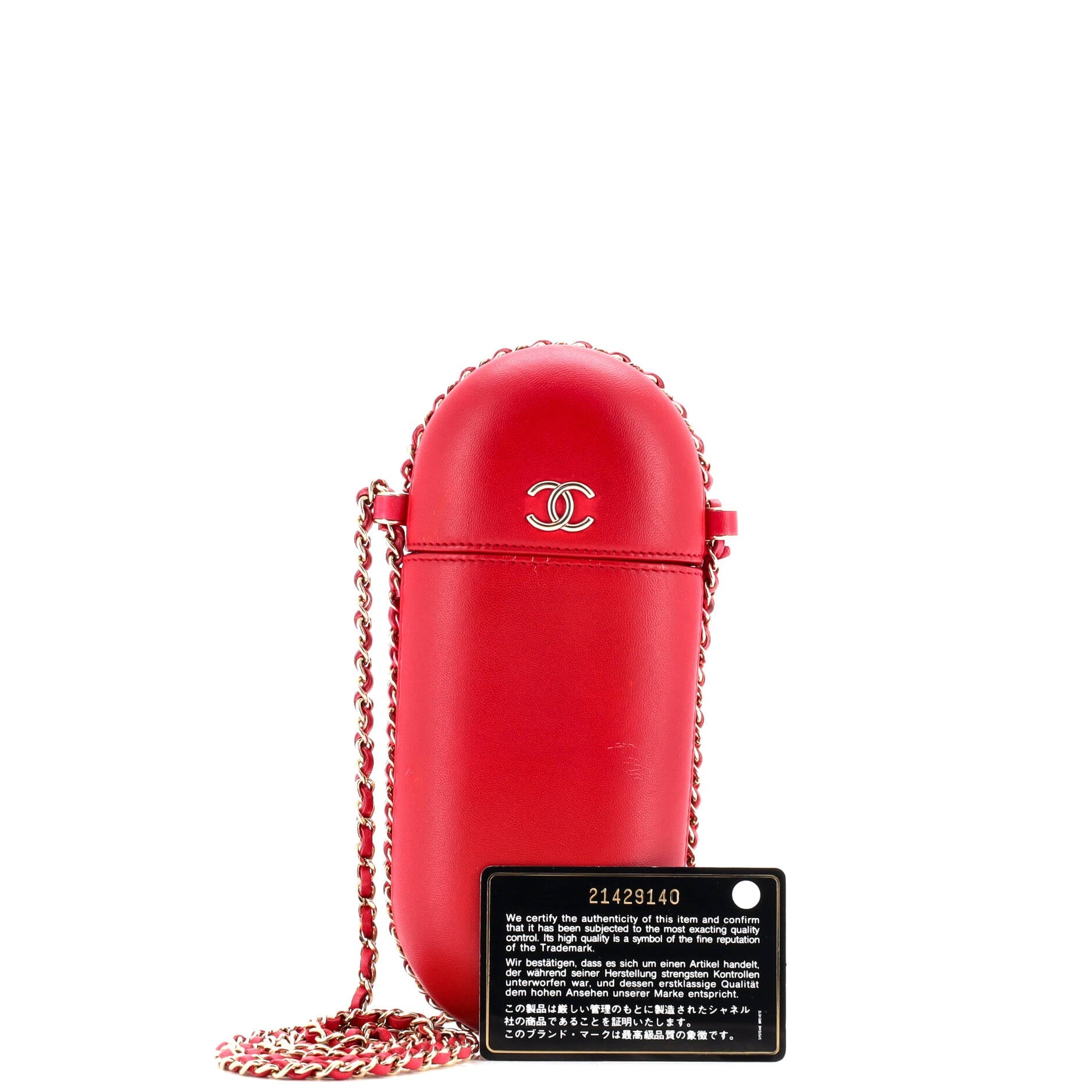 Chanel Chain Around Phone Holder Box Crossbody Lambskin