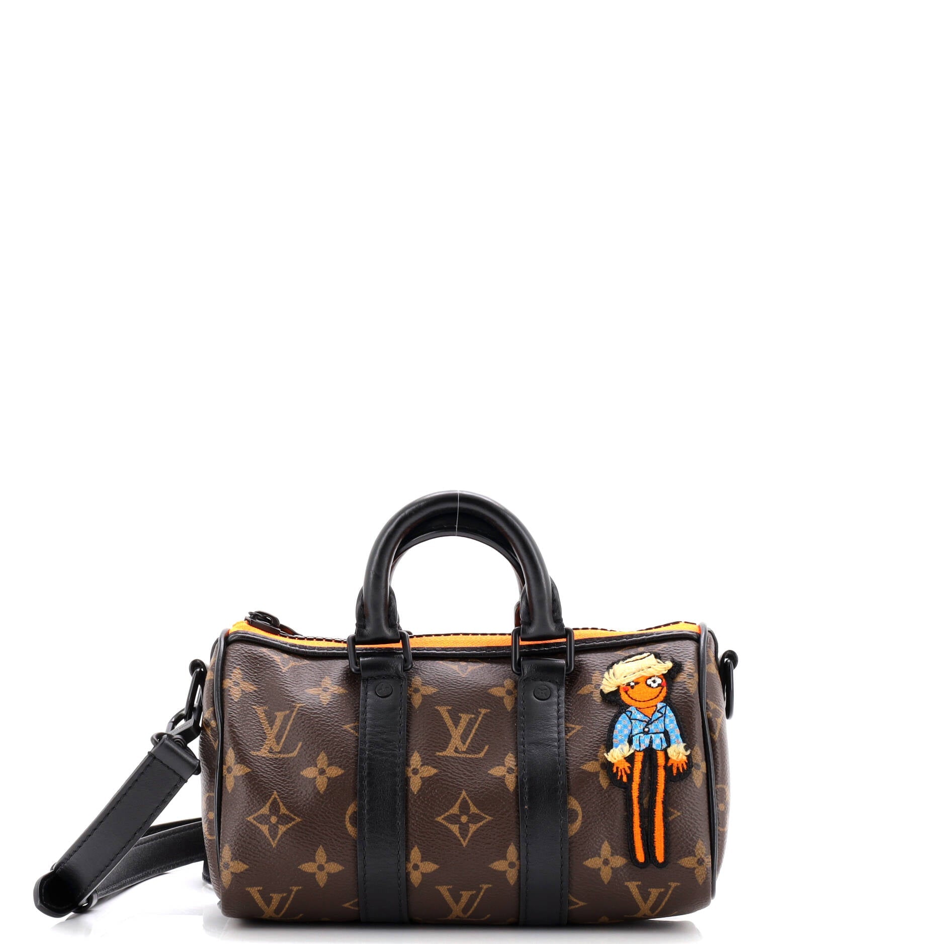 Louis Vuitton Keepall Bandouliere Bag Monogram Canvas with LV Friends Patch XS