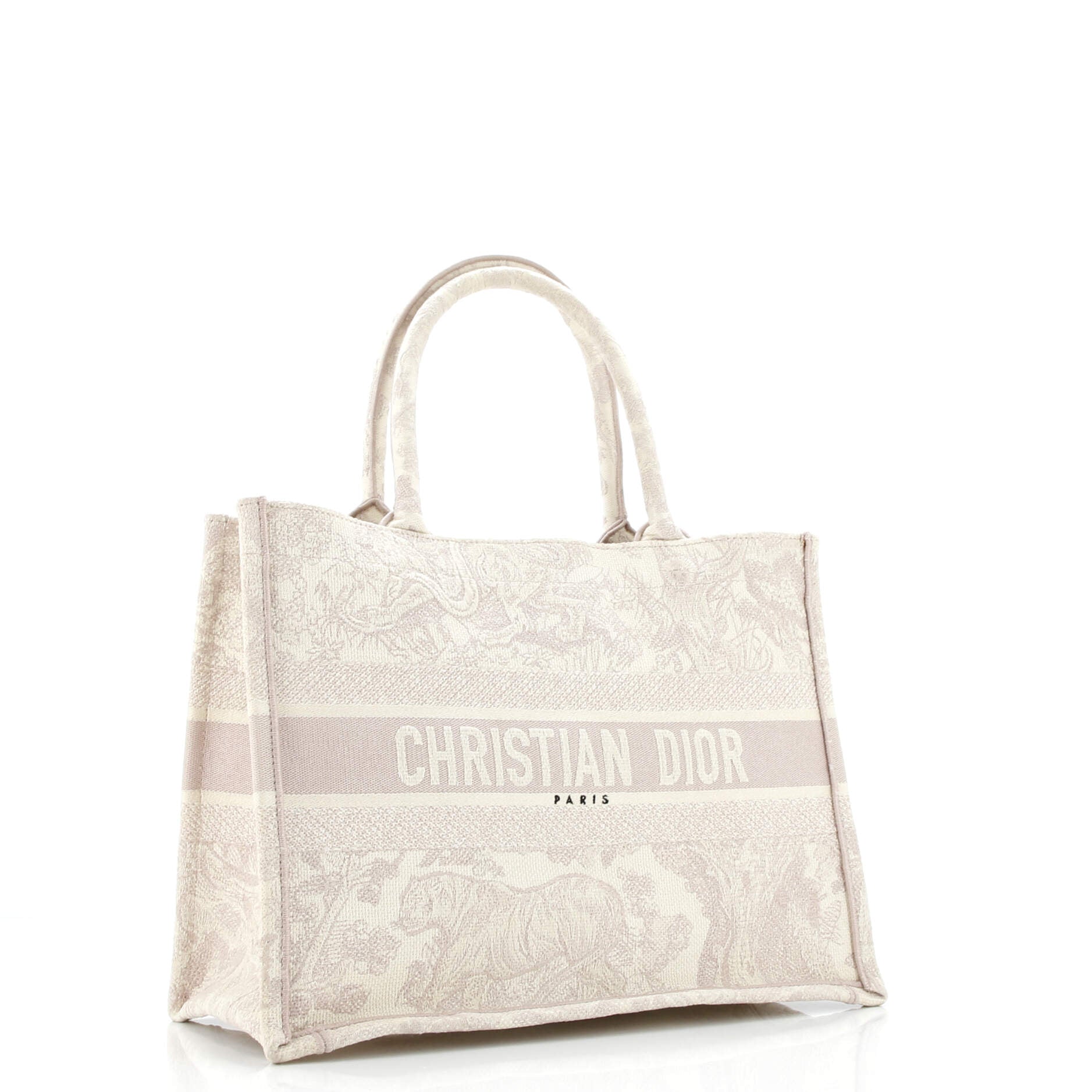 Christian Dior Book Tote Embroidered Canvas Medium