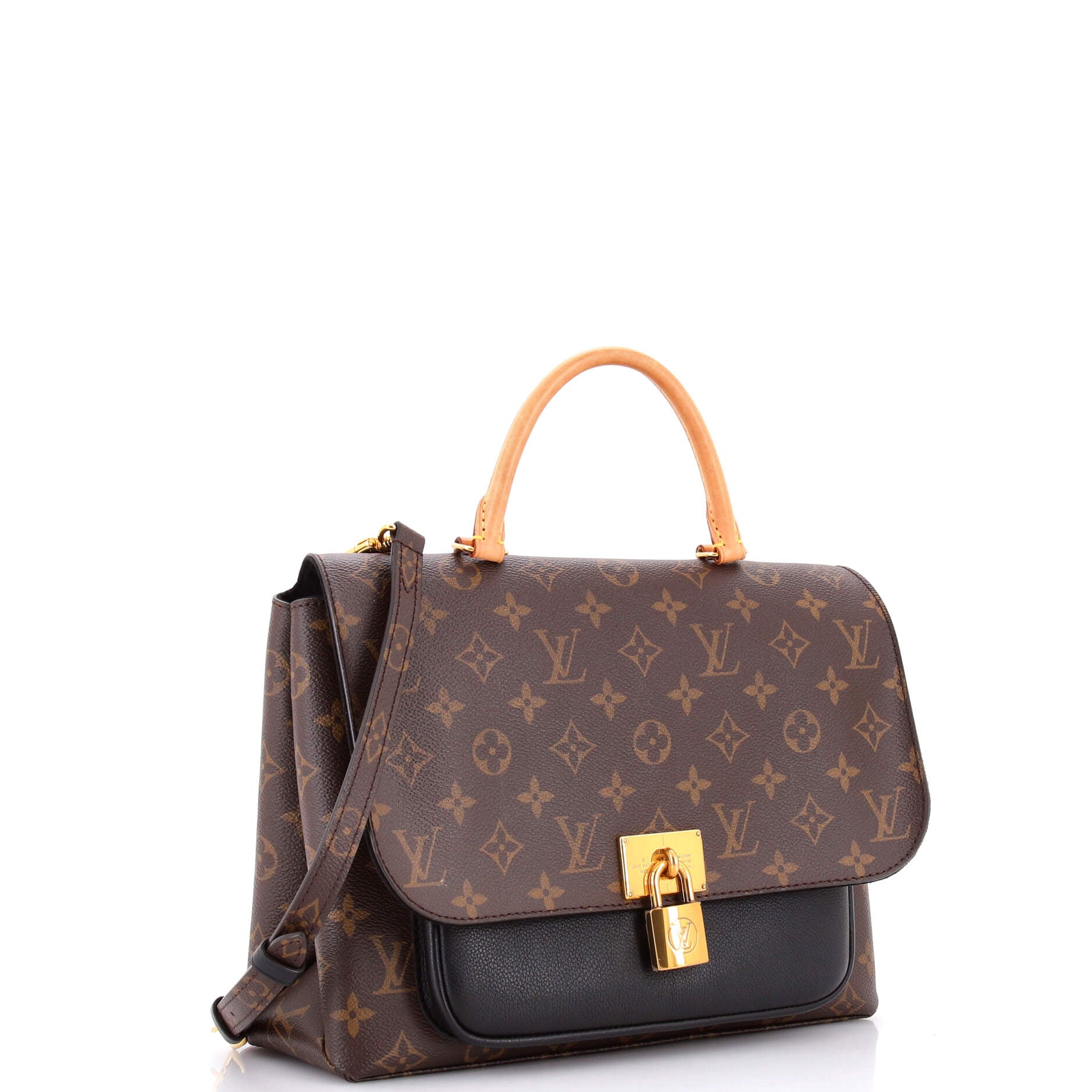 Louis Vuitton Marignan Handbag Monogram Canvas with Leather