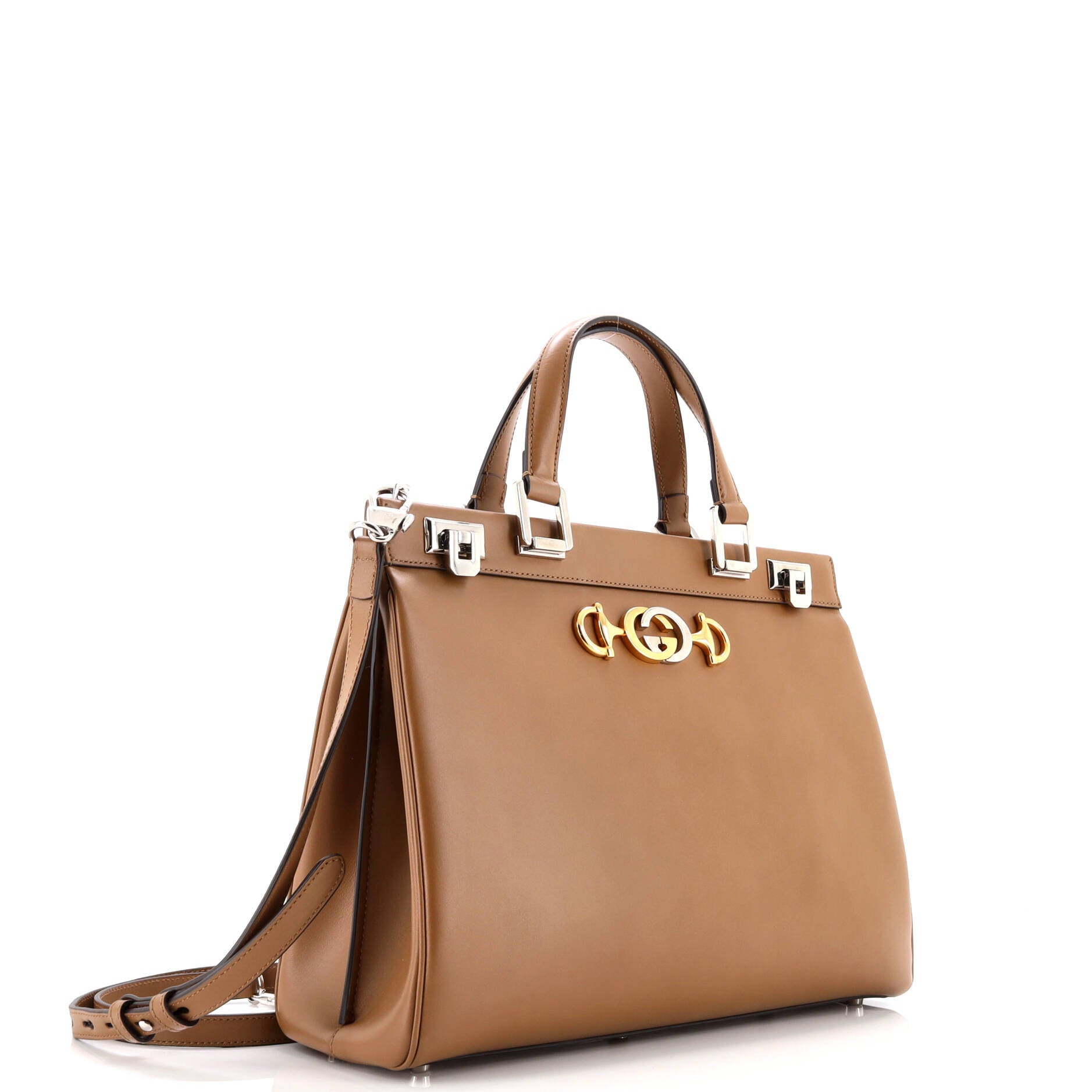 Gucci Zumi Top Handle Bag Leather Medium