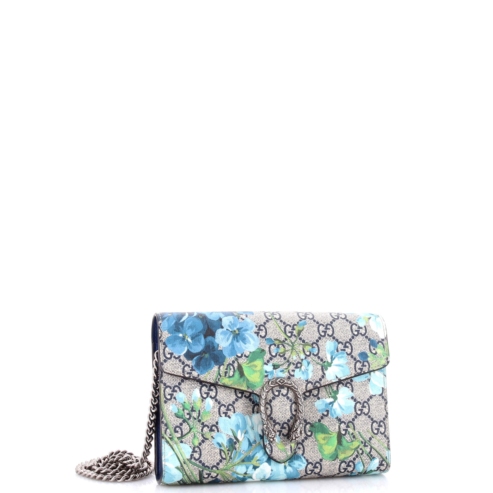 Gucci Dionysus Chain Wallet Blooms Print GG Coated Canvas Small