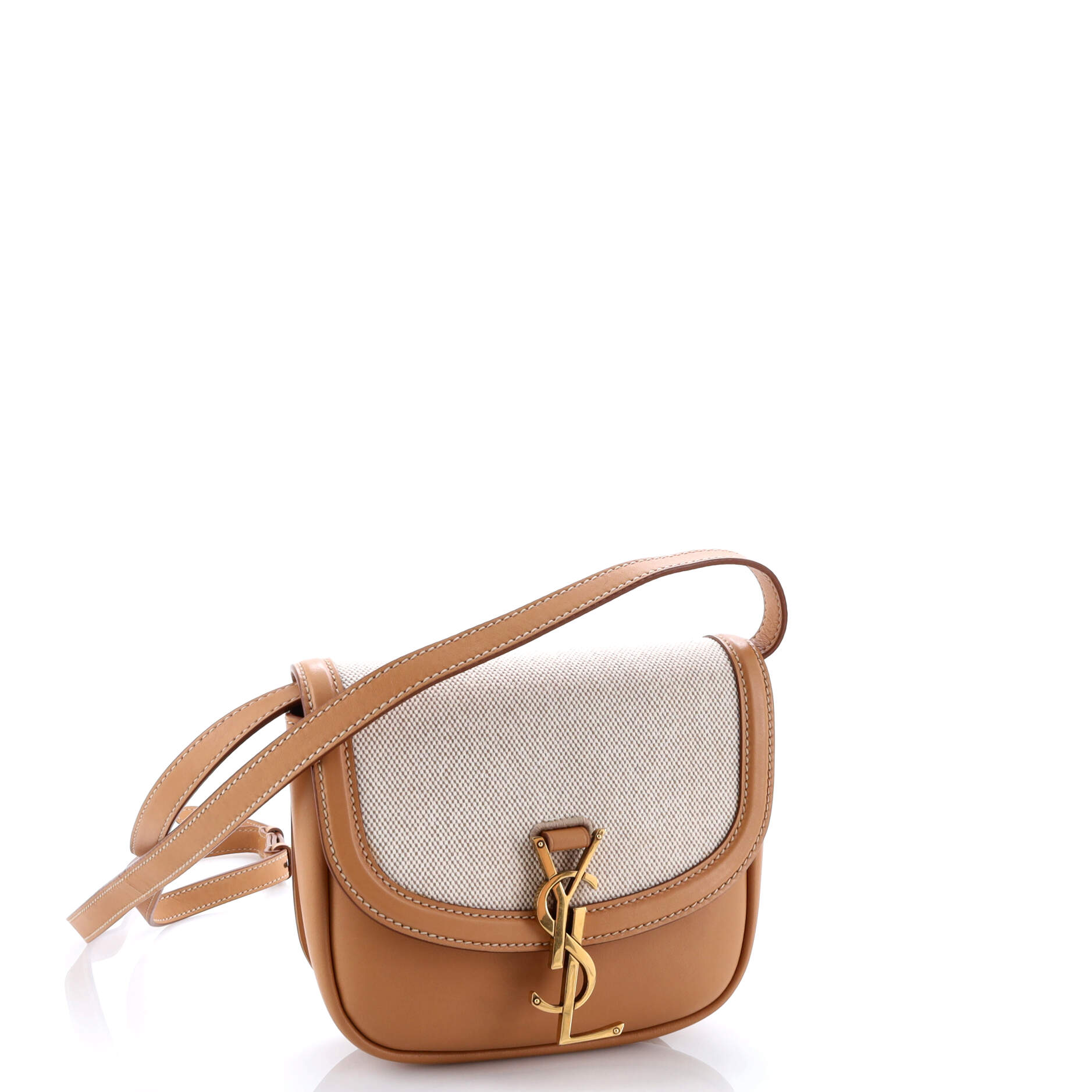 Saint Laurent Kaia Shoulder Bag Canvas and Leather Small