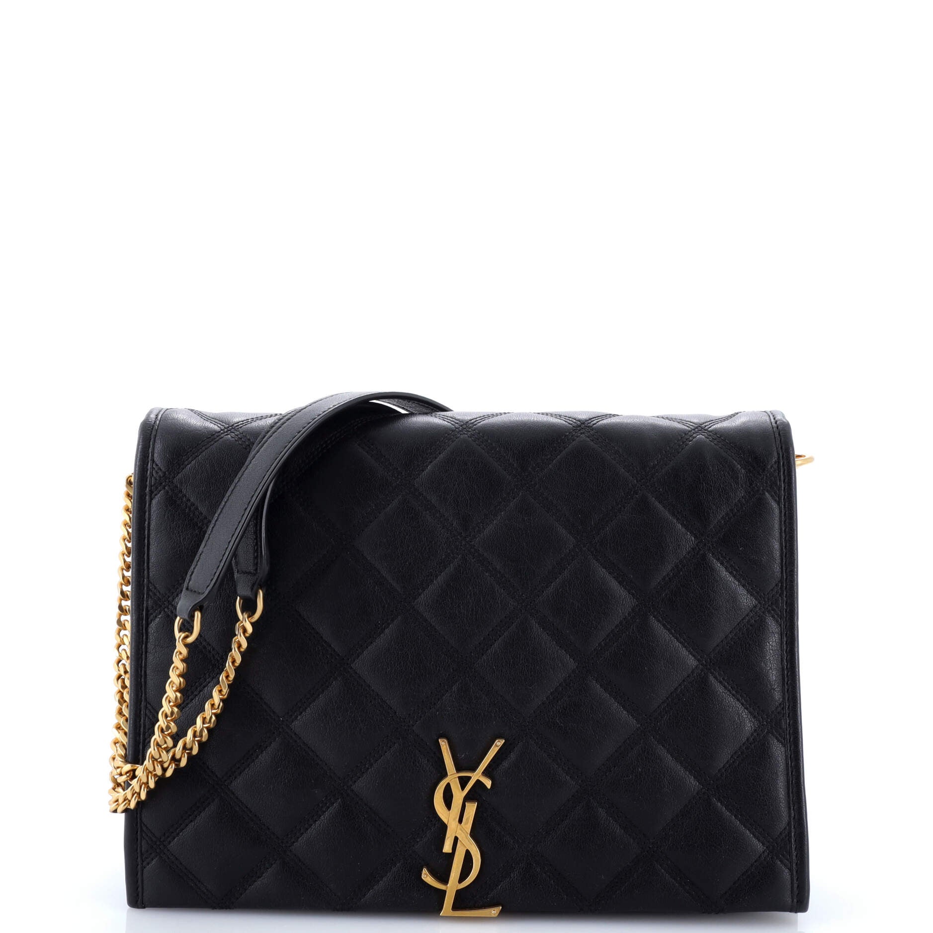 Saint Laurent Becky Shoulder Bag Quilted Leather Small