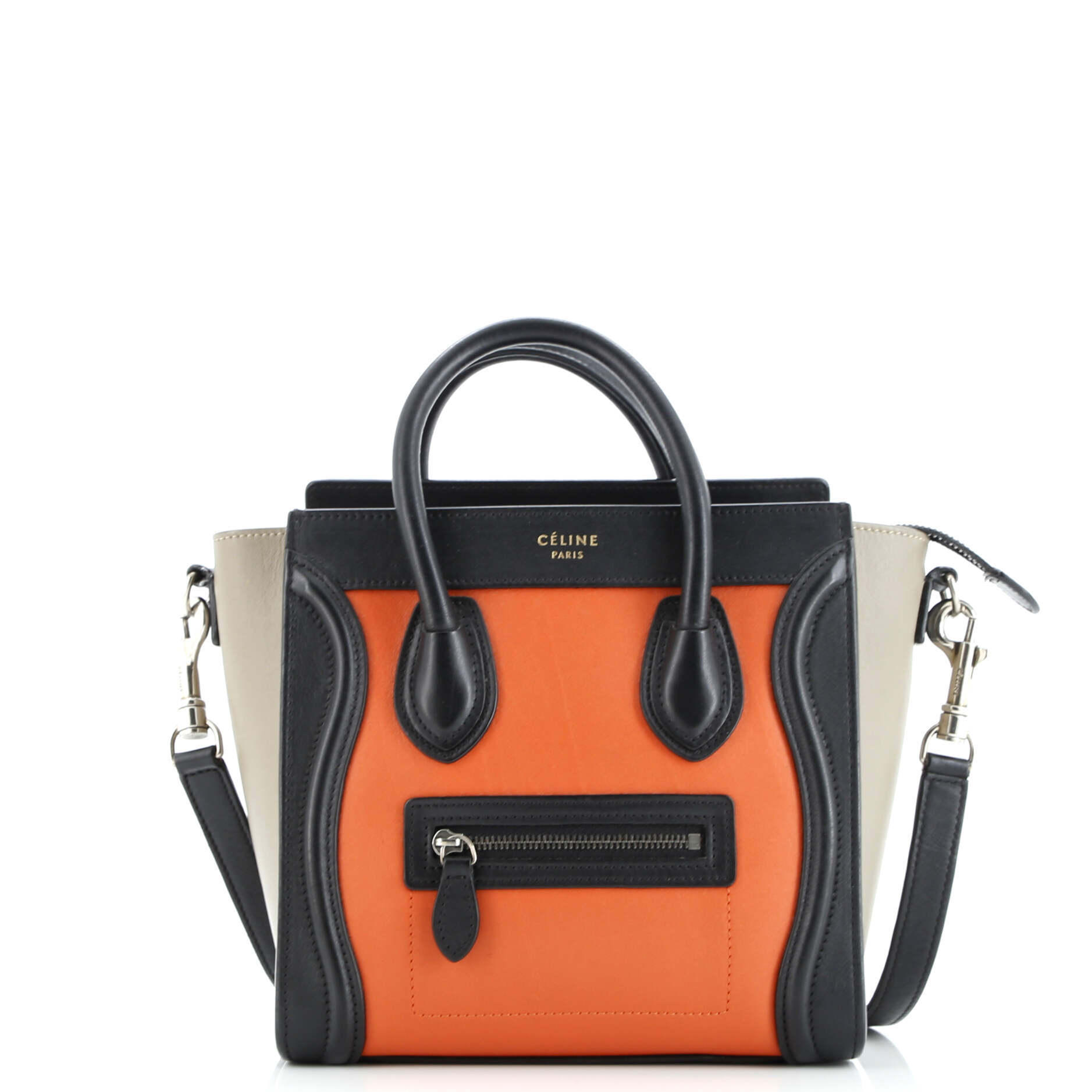 Celine Tricolor Luggage Bag Leather Nano