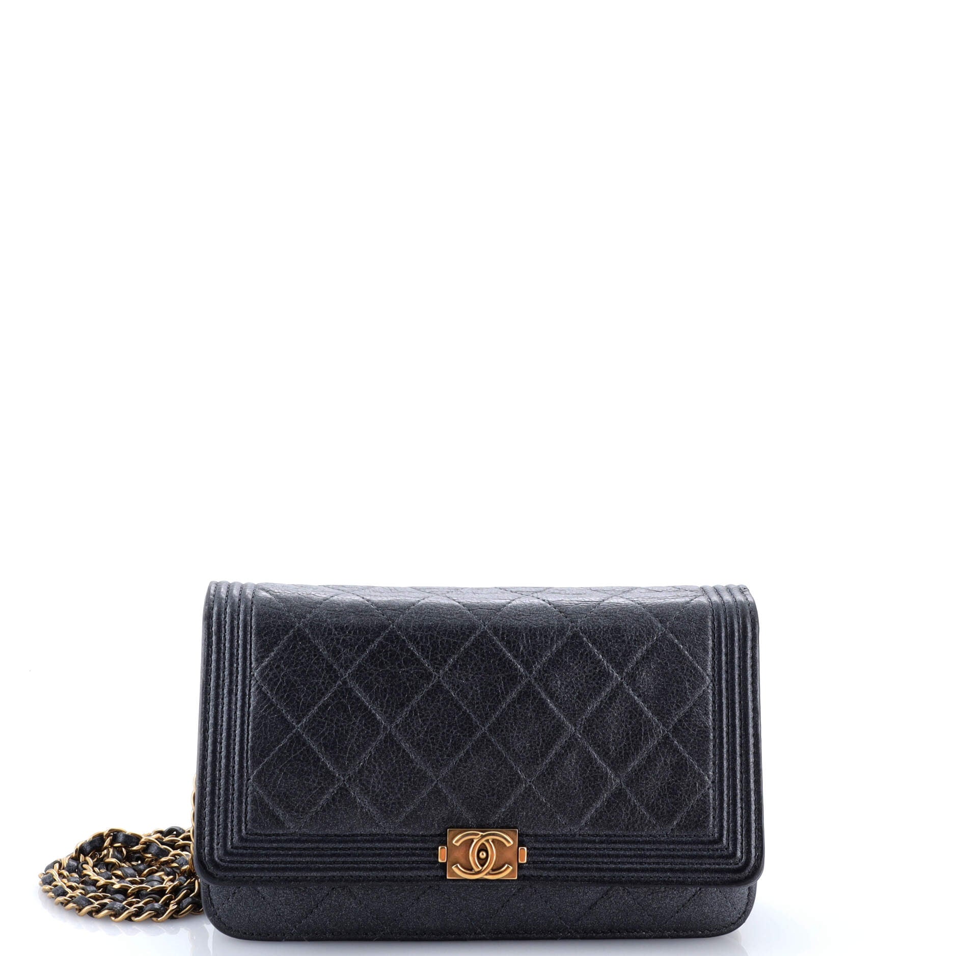 Chanel Boy Wallet on Chain Quilted Goatskin