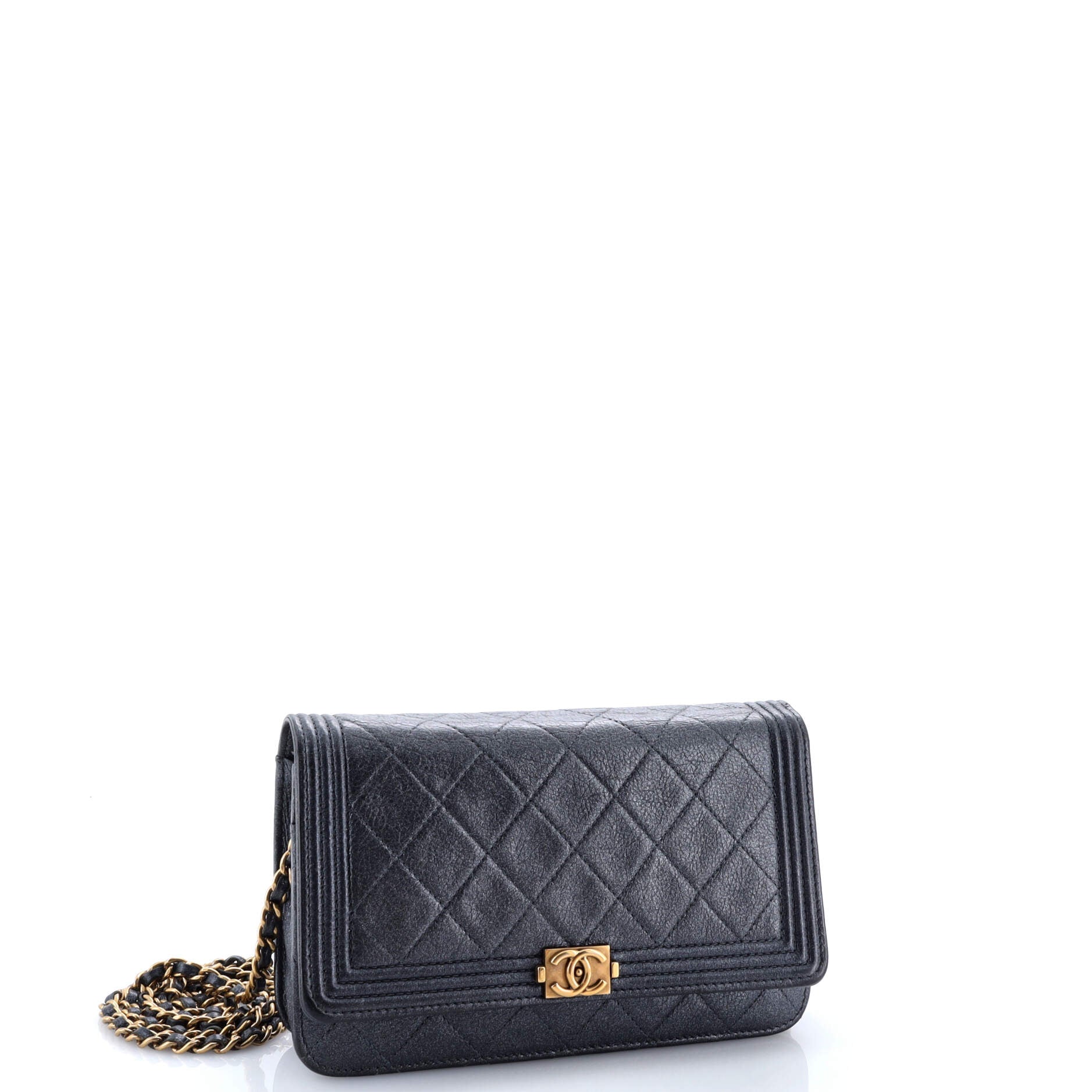 Chanel Boy Wallet on Chain Quilted Goatskin