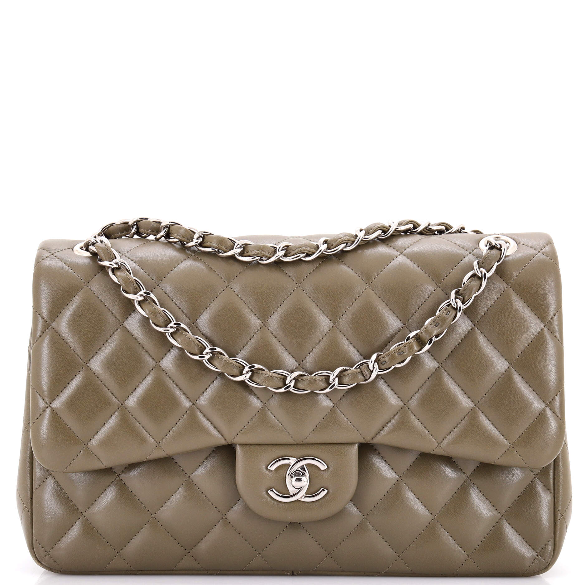 Chanel Classic Double Flap Bag Quilted Lambskin Jumbo